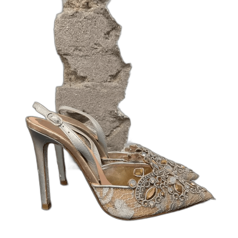 Jimmy Choo Rene Caovilla High Heels with Gemstones Size US 4 / IT 34 - 1 Thumbnail