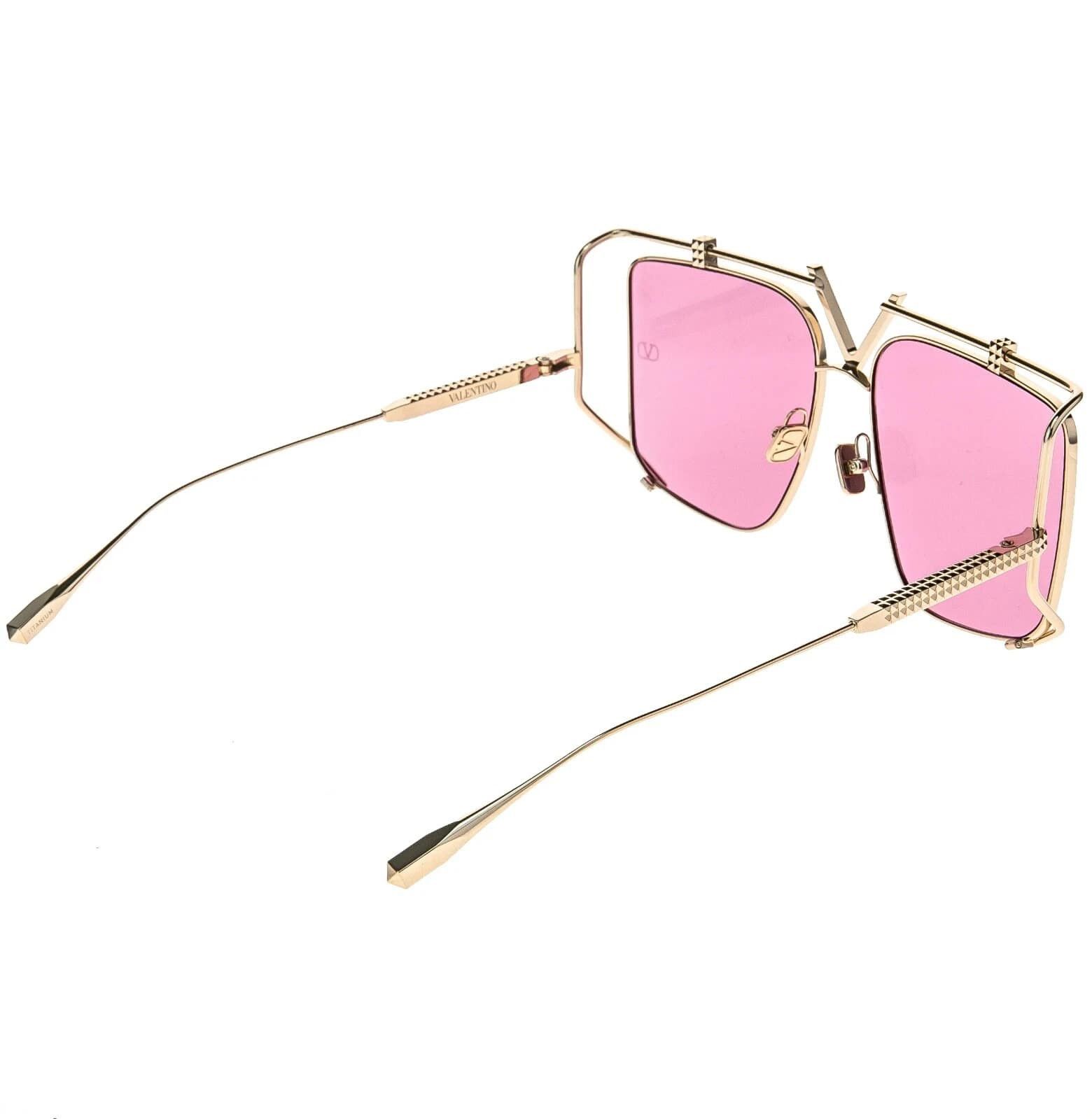 Valentino VALENTINO V LIGHT VLS116 Gold Titanium VLS 116C Sunglass Size ONE SIZE - 9 Thumbnail