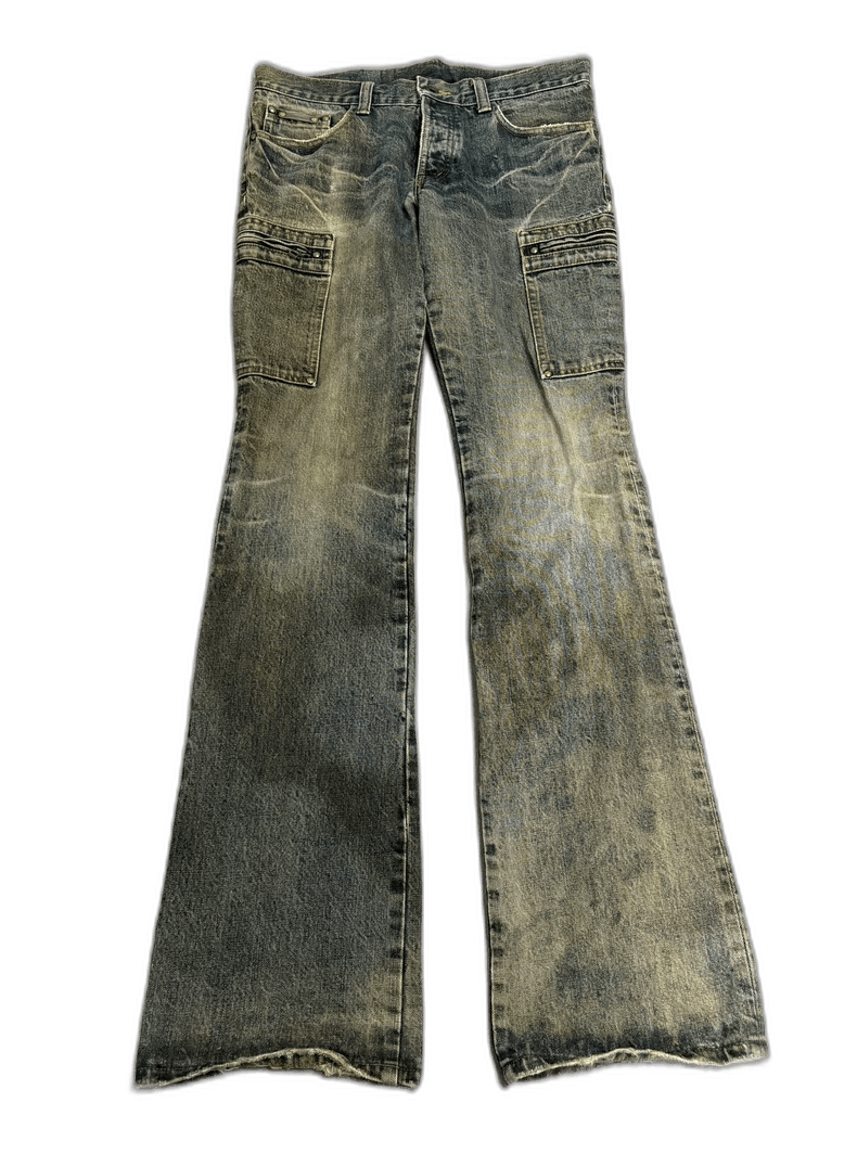Yohji Yamamoto Vintage MudDyed Flared Denim Pants-2506 Size 30" / US 8 / IT 44 - 1 Thumbnail