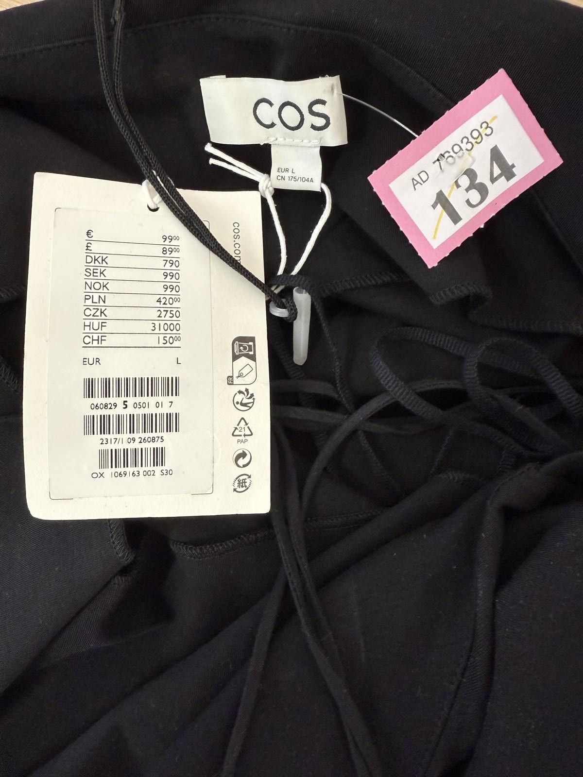 Cos COS Black Slip Dress with Thin Straps Size L Size L / US 10 / IT 46 - 2 Thumbnail