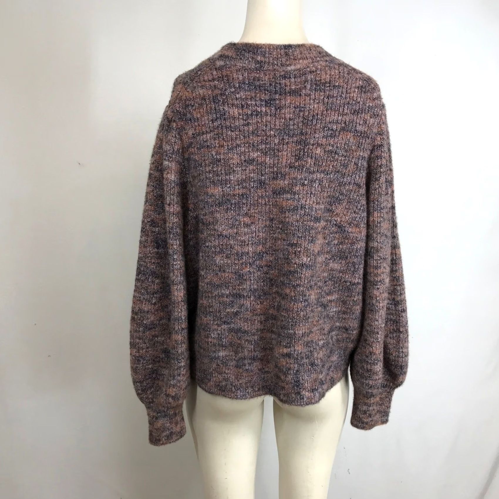 Madewell Madewell Marled Knit Balloon Sleeve Pullover Pink XL Cozy Casual Sweater Size XL / US 12-14 / IT 48-50 - 5 Thumbnail