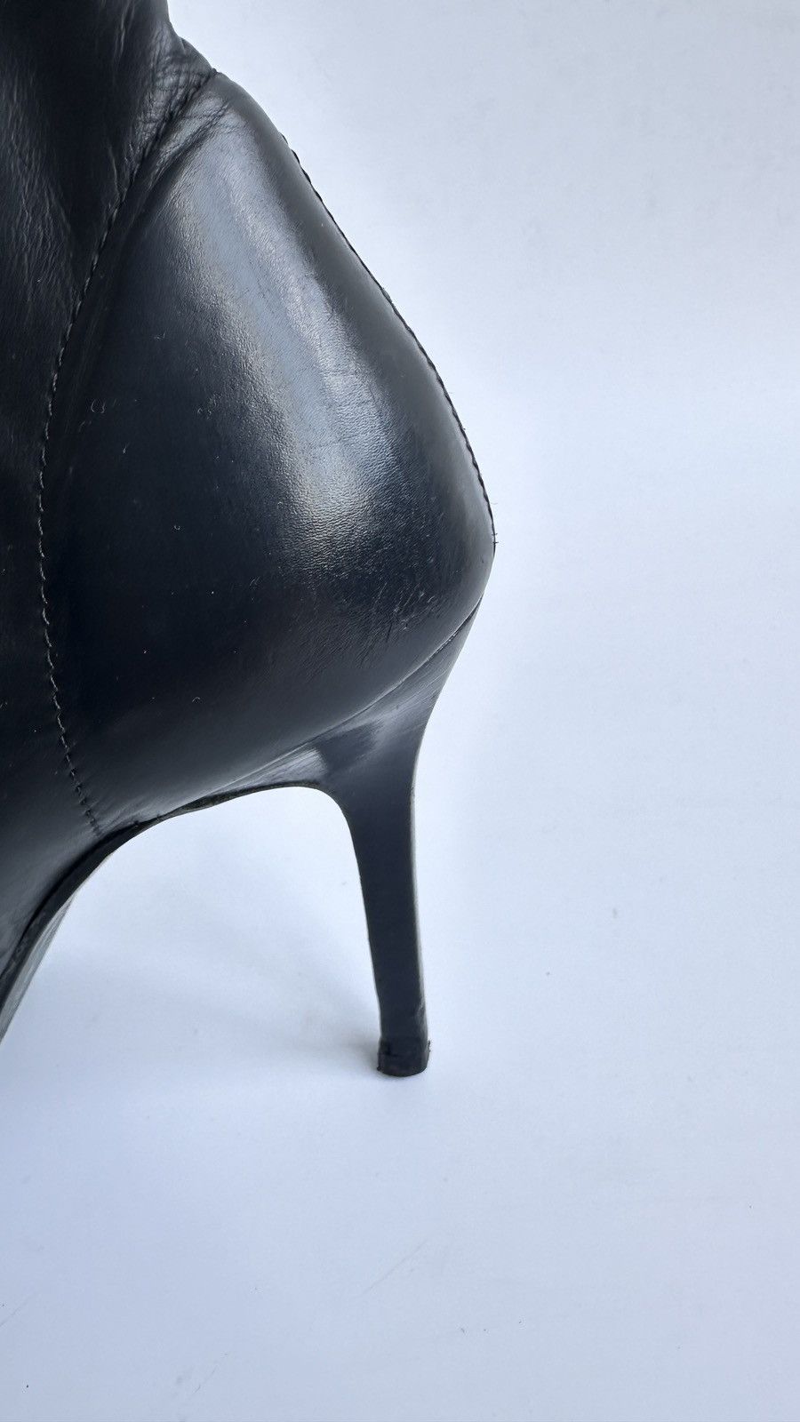 Ann Demeulemeester Ann Demeulemeester Leather High Heel Boots Archive Goth Size US 7.5 / IT 37.5 - 9 Thumbnail