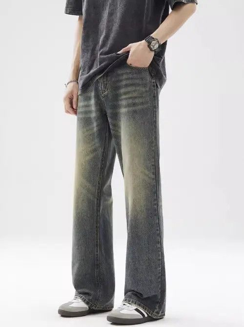 VIBE Retro loose oversize washed distressed wide-leg baggy jeans Size US 32 / EU 48 - 7 Thumbnail