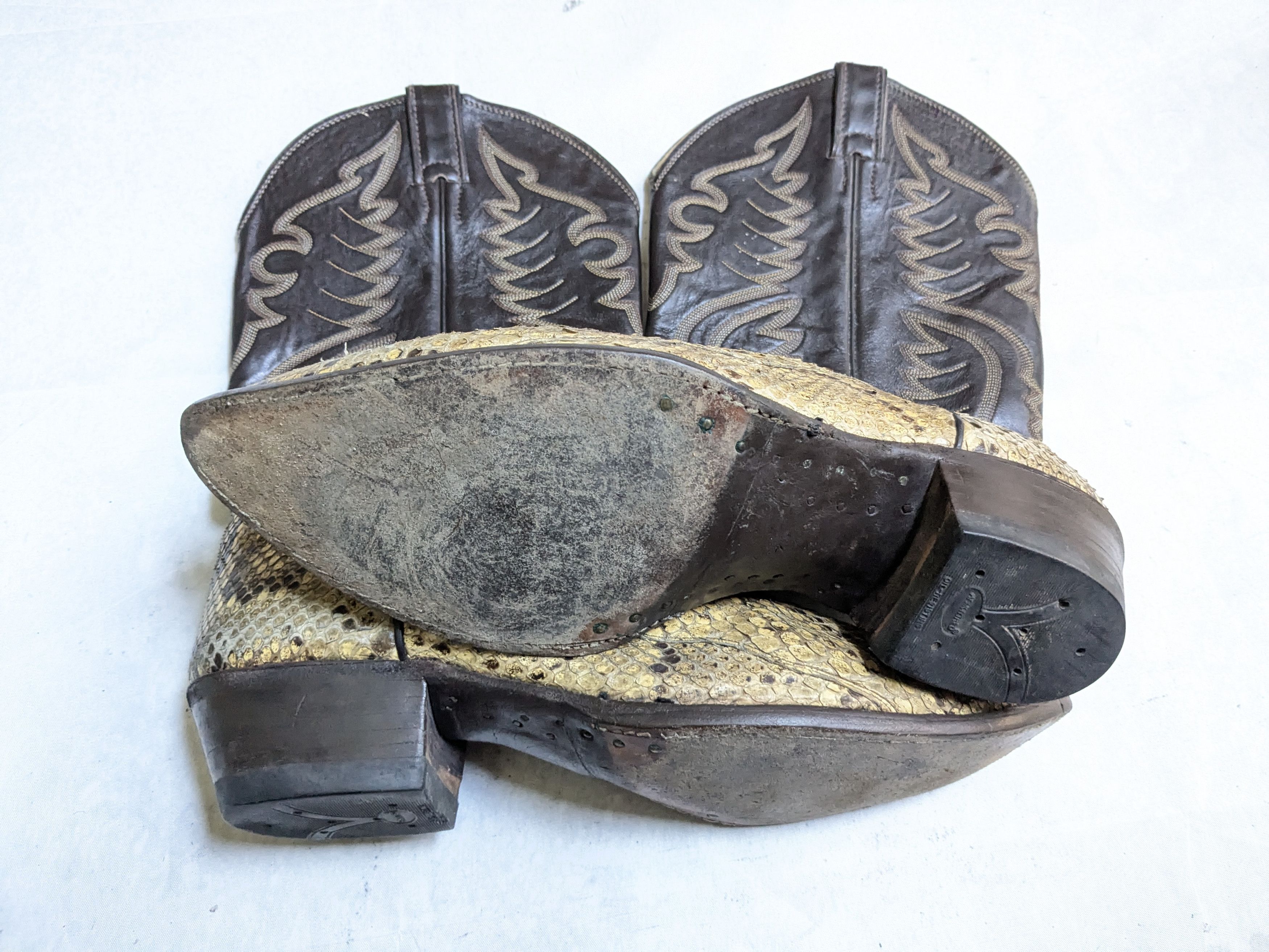 Justin Boots Justin Cowboy Boots Python Snakeskin 13 E Wide USA Size US 13 / EU 46 - 14 Thumbnail