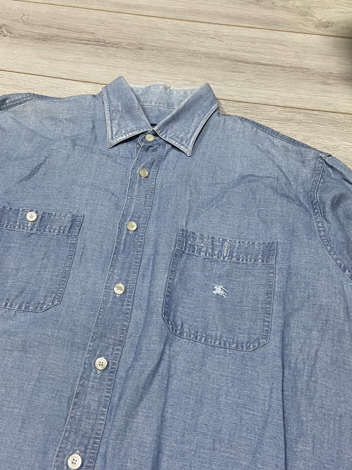 Burberry Burberry London linen denim multipocket shirt buttons Size US M / EU 48-50 / 2 - 1 Thumbnail
