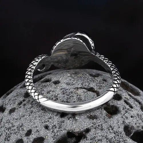 Jewelry × Vintage Snake Ring With Stone Size 7 8 9 10 11 Size ONE SIZE - 4 Thumbnail