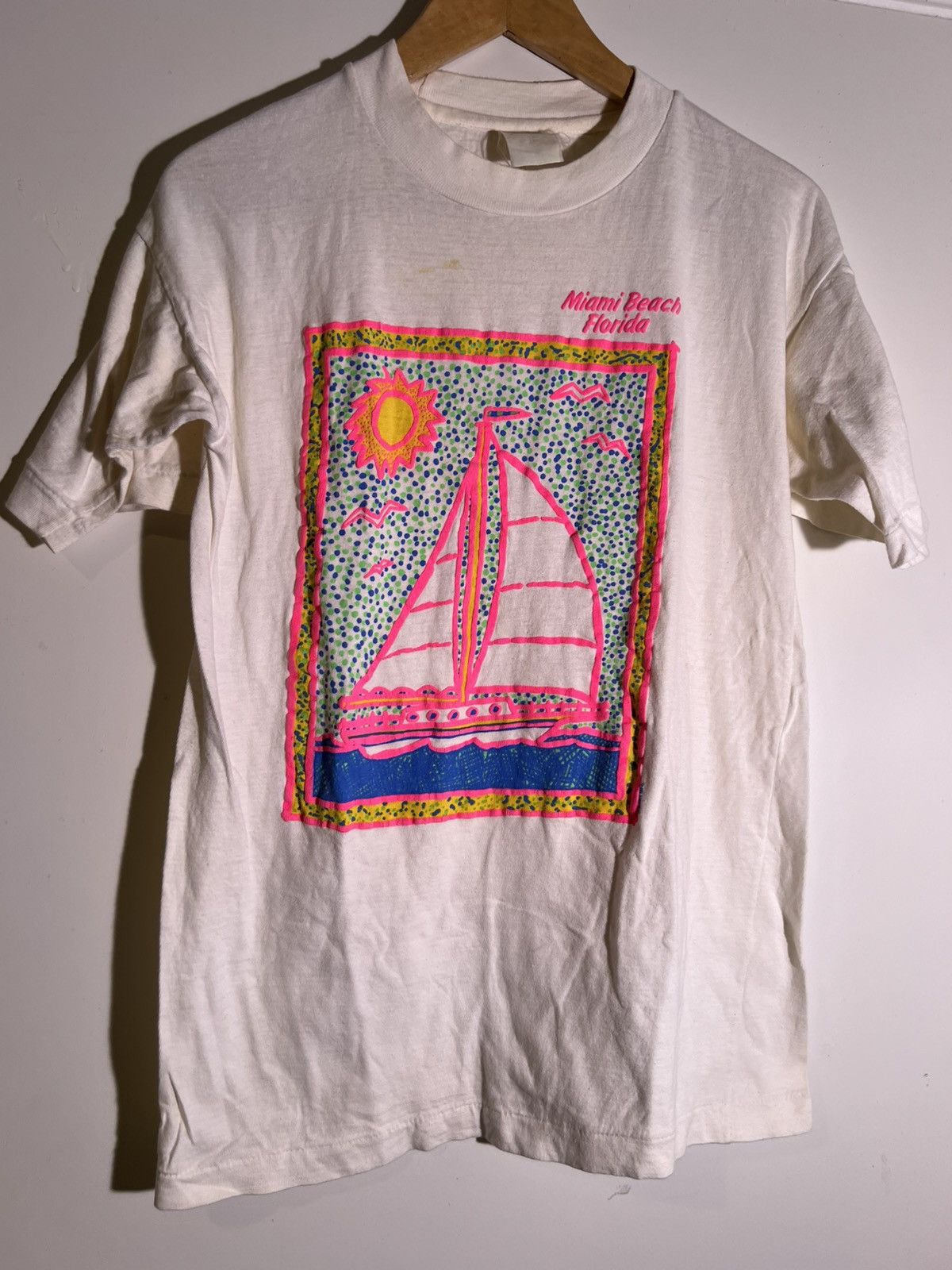 Vintage 90’s 2000’s Y2K VTG Vintage Miami Beach Florida FL Retro Tee Size US M / EU 48-50 / 2 - 1 Thumbnail