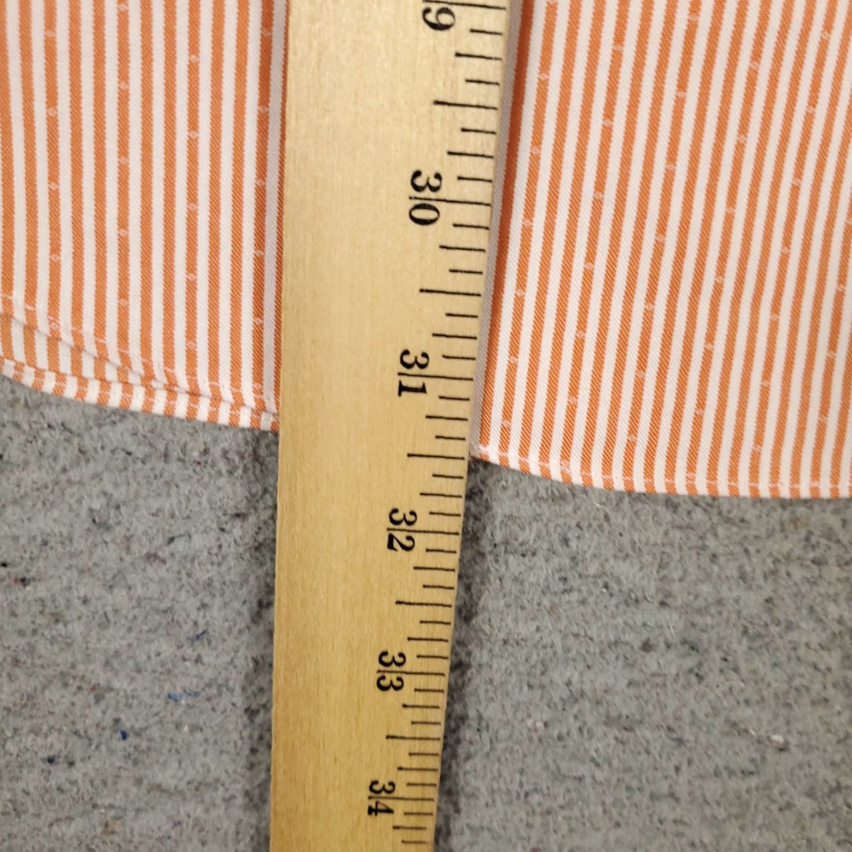 Brooks Brothers Brooks Brothers Shirt Mens 16 Orange Striped Regent Dress Button Up Long Sleeve Shirt Size 42R - 4 Thumbnail