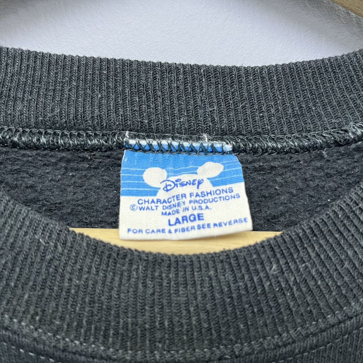 Mickey Mouse Vintage 80s Mickey Mouse Flocked Crewneck Sweatshirt Size US M / EU 48-50 / 2 - 6 Thumbnail
