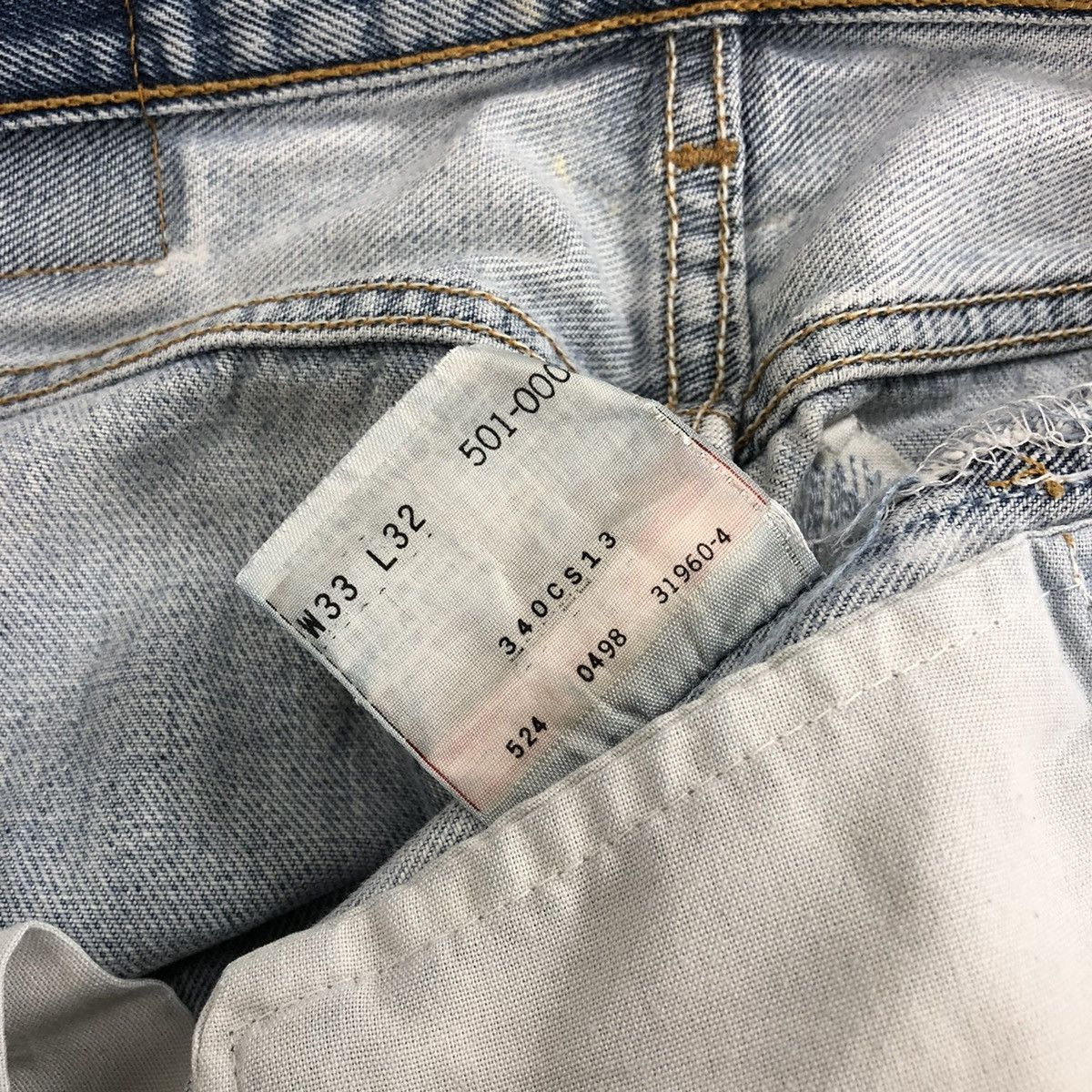 Levi's × Levi's Vintage Clothing Vintage 90s Levis 501XX Paint Splattered Jeans Size US 31 - 16 Thumbnail