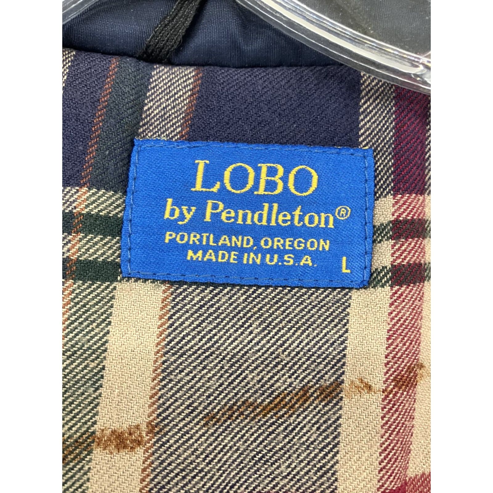 Pendleton VINTAGE LOBO Pendleton Bomber Jacket Mens L Wool Lined Plaid 80s 90s USA Brown Mid-Length Jacket Mens L Size US L / EU 52-54 / 3 - 5 Thumbnail