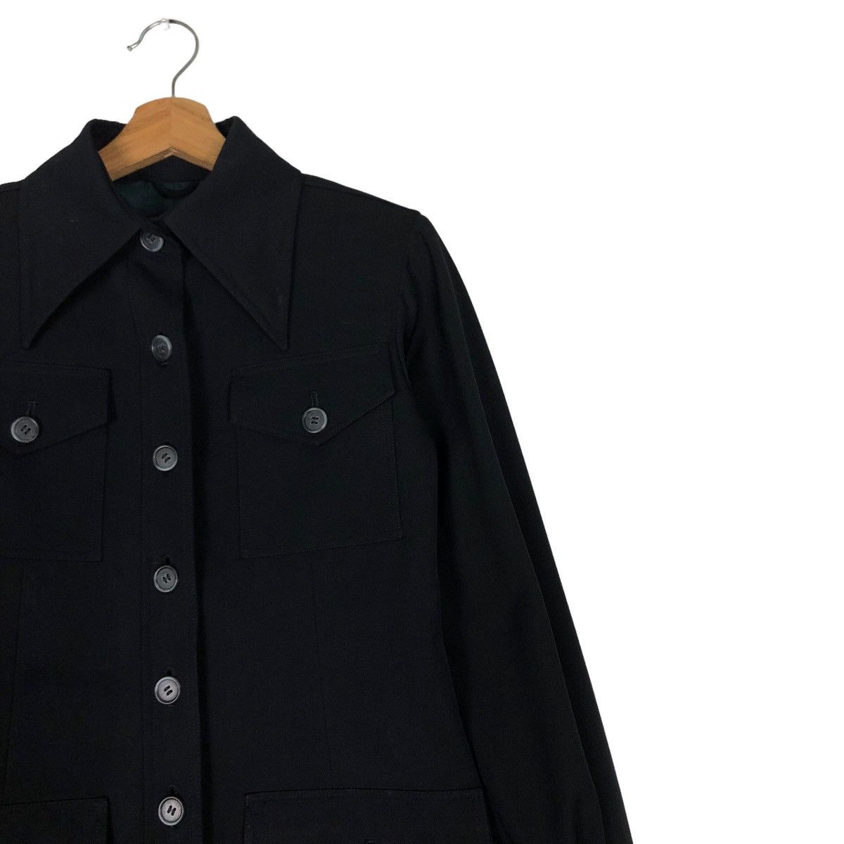 Yves Saint Laurent 🔥Vtg Long Jacket Rich Black Yves Saint Laurent Size US M / EU 48-50 / 2 - 7 Thumbnail