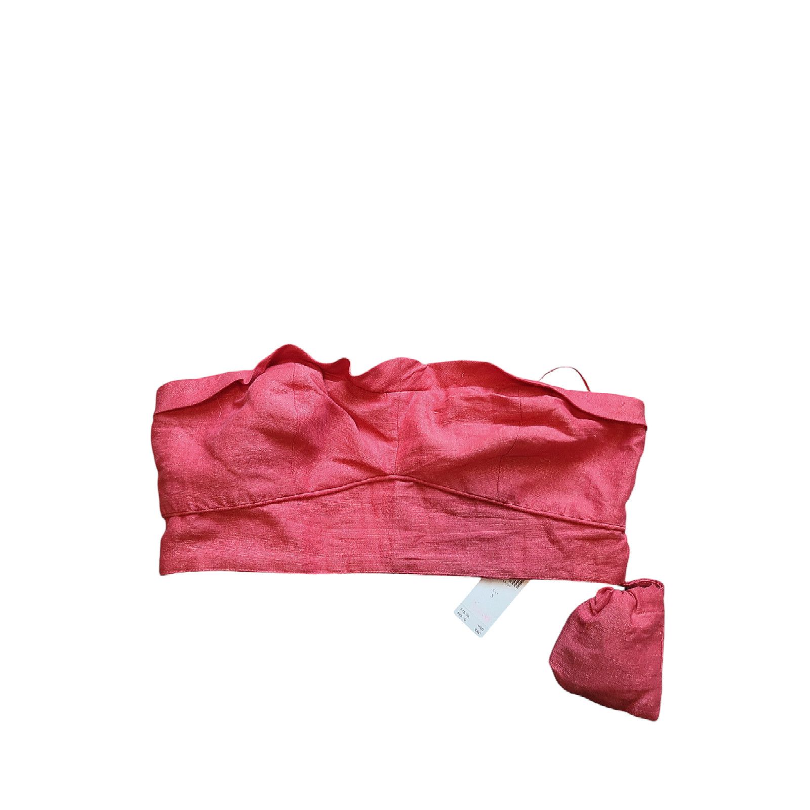 Anthropologie Maeve Anthropologie Red Linen Bustier Top Size Small NWT Size S / US 4 / IT 40 - 2 Thumbnail