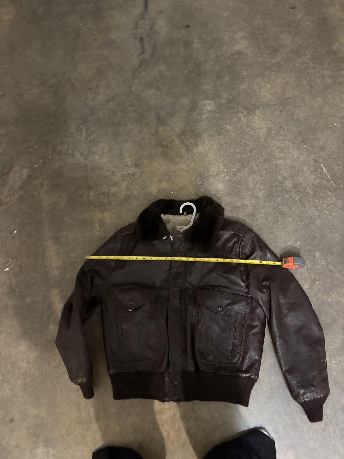 Excelled Leather Bomber Flight Jacket Faux Fur Collar USA Mint Size US M / EU 48-50 / 2 - 3 Thumbnail