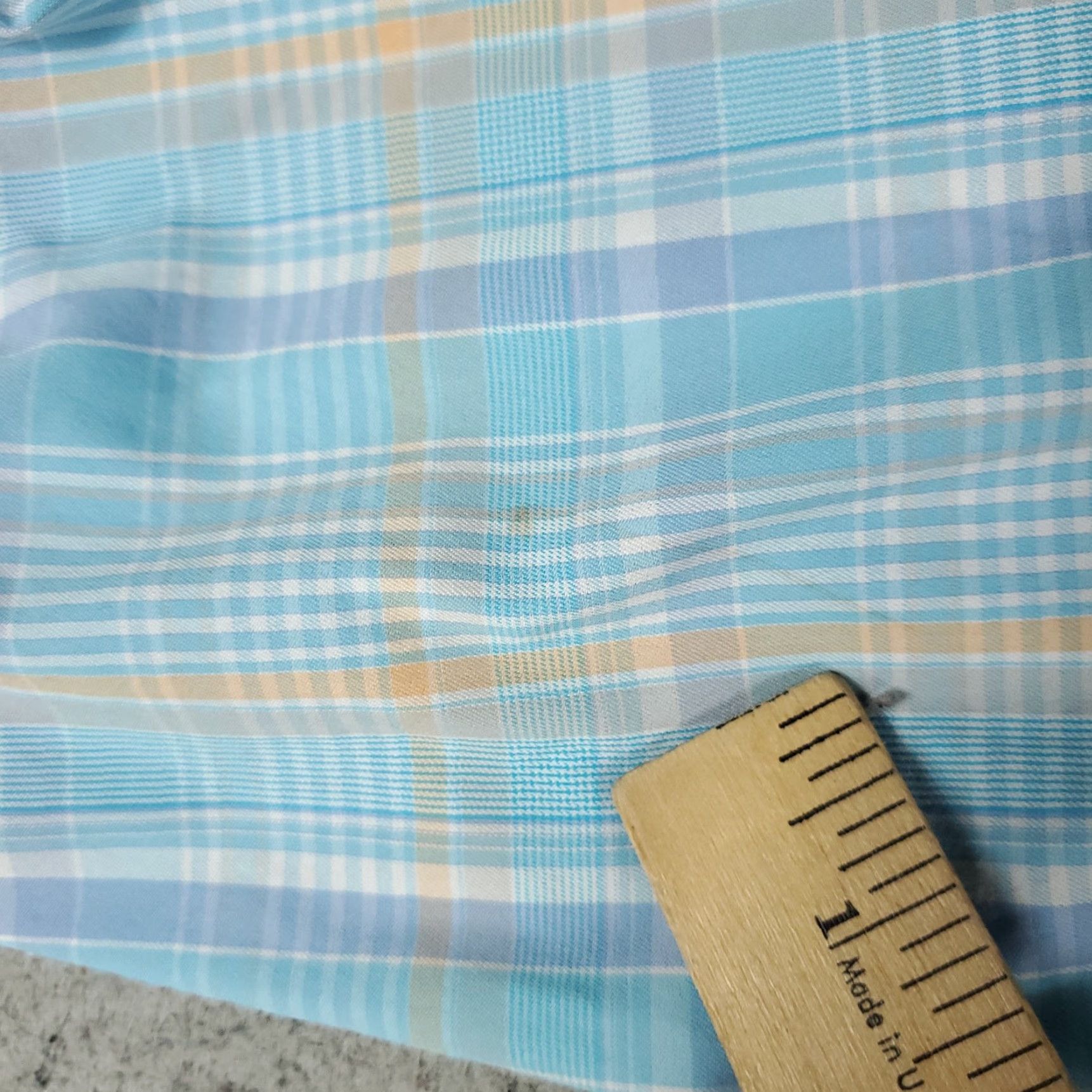 Peter Millar Peter Millar Shirt Mens Large Blue Plaid Nylon Summer Comfort Button Up Collared Long Sleeve Size US L / EU 52-54 / 3 - 3 Thumbnail