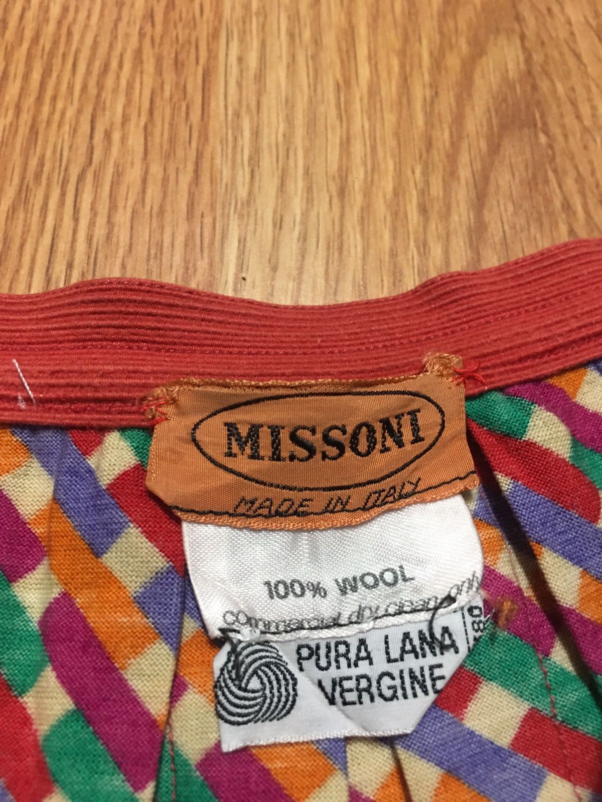 Missoni × Vintage MISSONI Vintage 1970s Wool Rare 2 Pieces Skirt Suit Sz M Size 28" / US 6 / IT 42 - 12 Thumbnail
