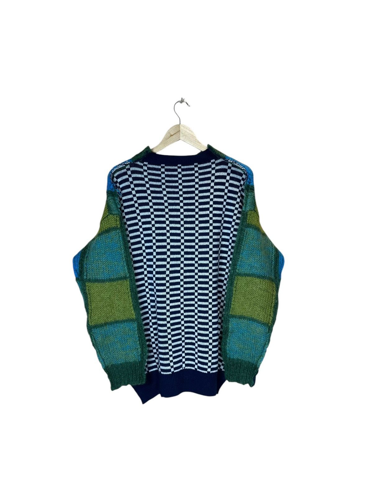 Marni Mohair half and half sweater green knit Sweater
