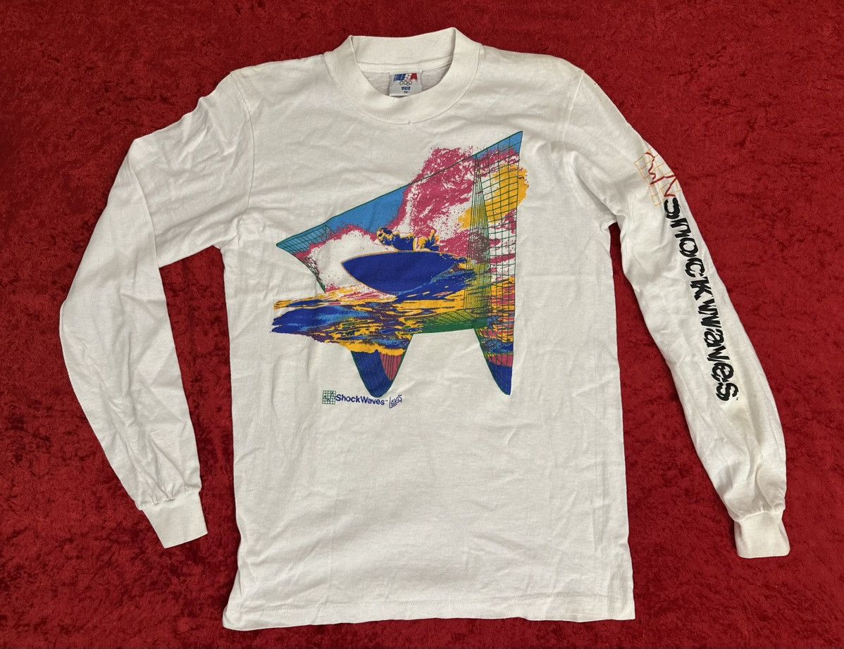 Levi's Vintage Levi’s Shock Waves Surfing Tee Shirt Deadstock Sz M Size US M / EU 48-50 / 2 - 1 Thumbnail