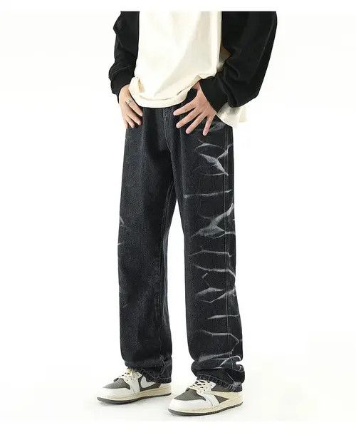 Jean × Vintage Korean Style Straight Casual Jeans Size US 32 / EU 48 - 4 Thumbnail