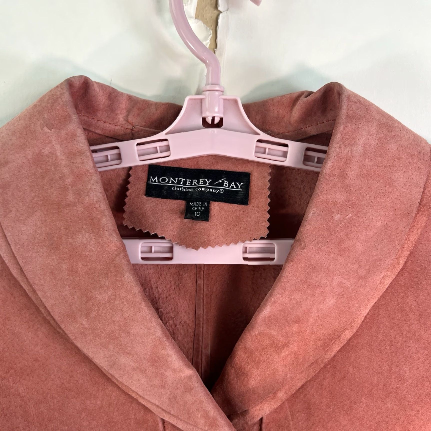 Vintage VINTAGE Monterey Bay Clothing Company Women's Jacket Short Leather Dusty Rose 90s Fall Winter Spring Size L / US 10 / IT 46 - 3 Thumbnail