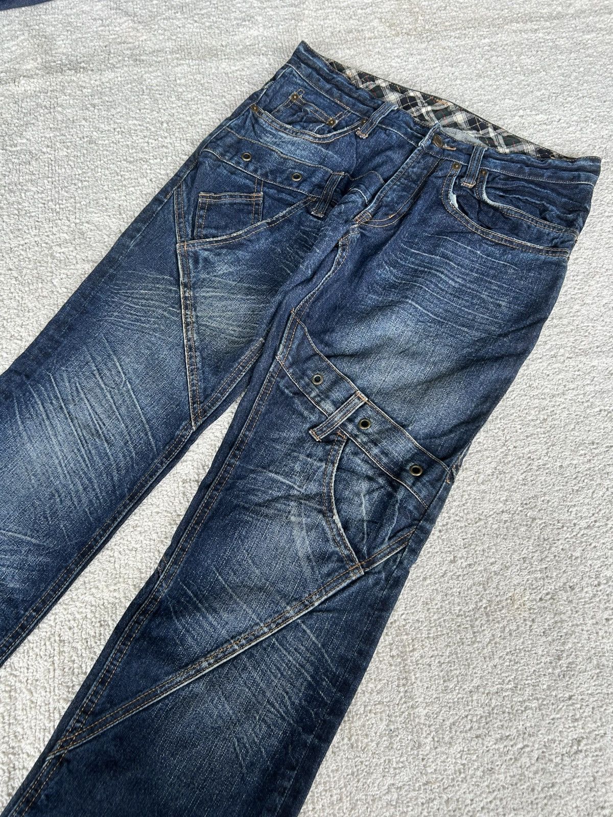 If Six Was Nine × KMRii × Le Grande Bleu (L.G.B.) Japanese Punk Bondage Style Denim Jeans ☠️☠️ Size US 31 - 3 Thumbnail