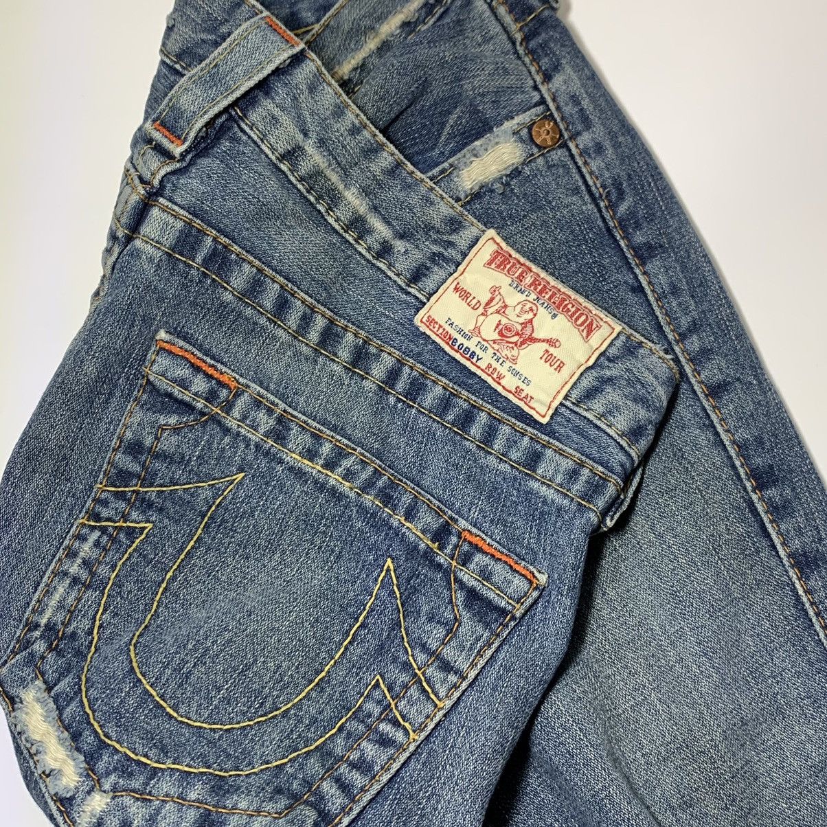 Other TRUE RELIGION FLARE DISTRESSED DENIM JEAN PANT Size US 30 / EU 46 - 18 Thumbnail
