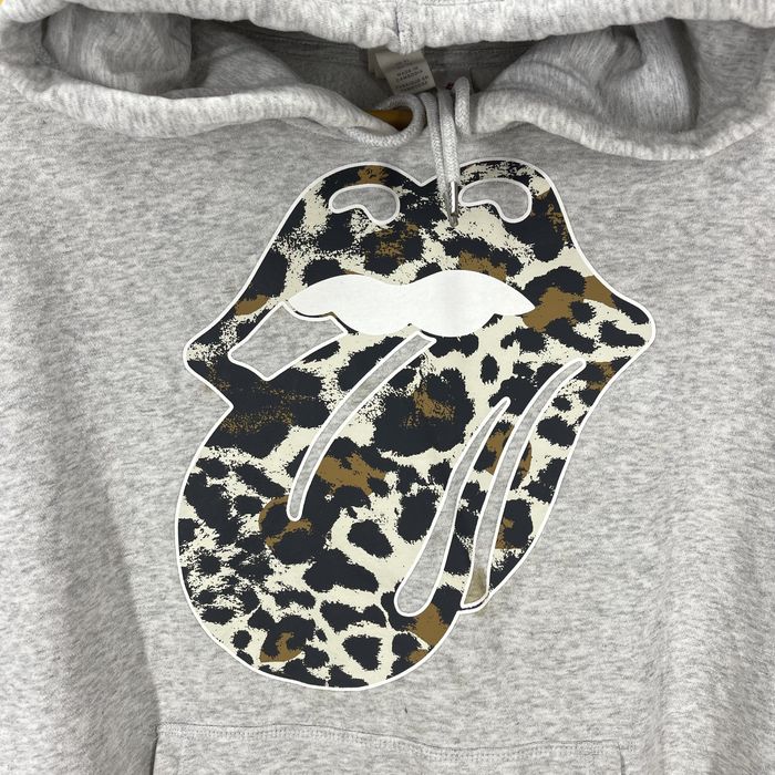 Rolling stones leopard online tongue hoodie