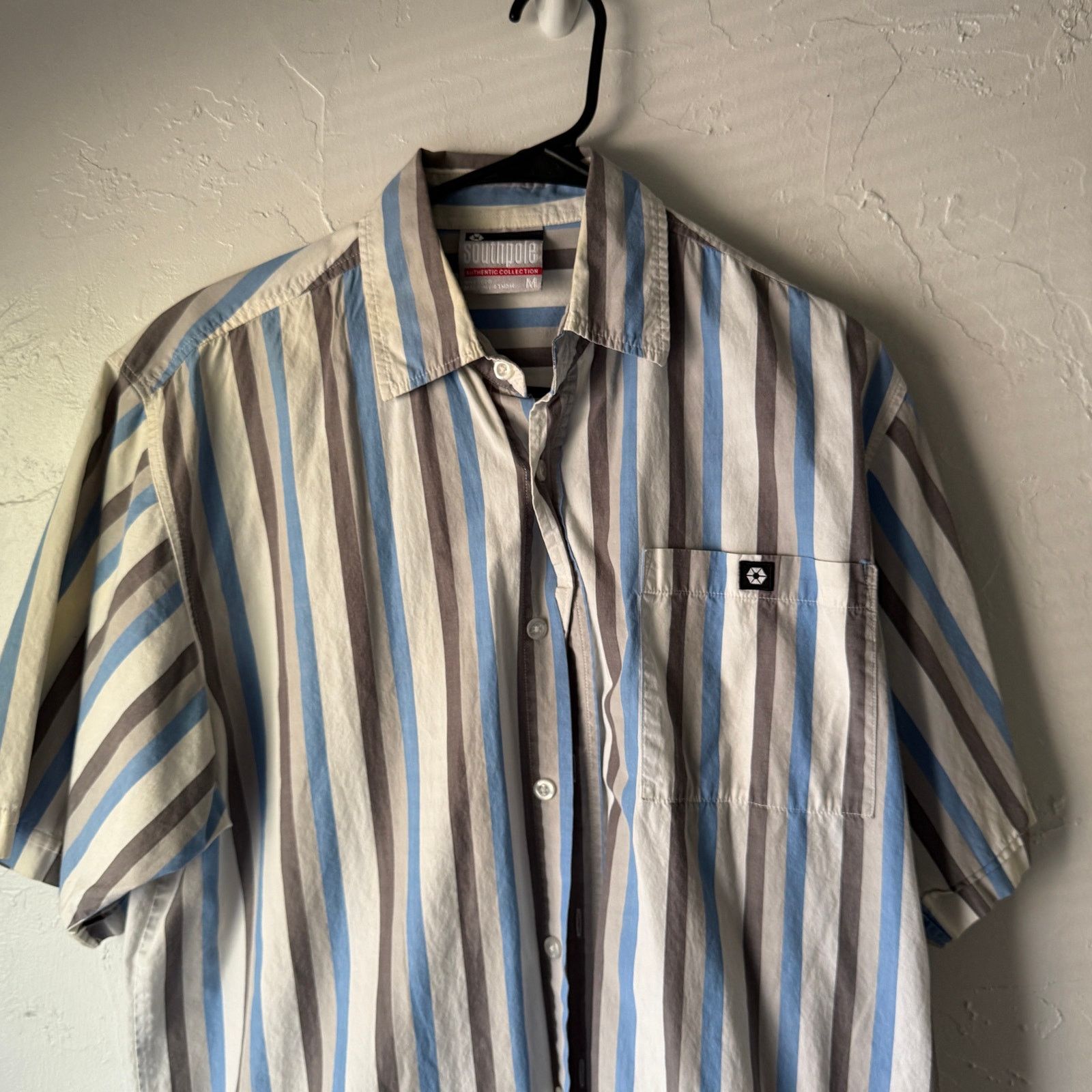 Southpole Southpole Y2K Stripe Button Shirt Cotton Streetwear Size M Size US M / EU 48-50 / 2 - 6 Thumbnail