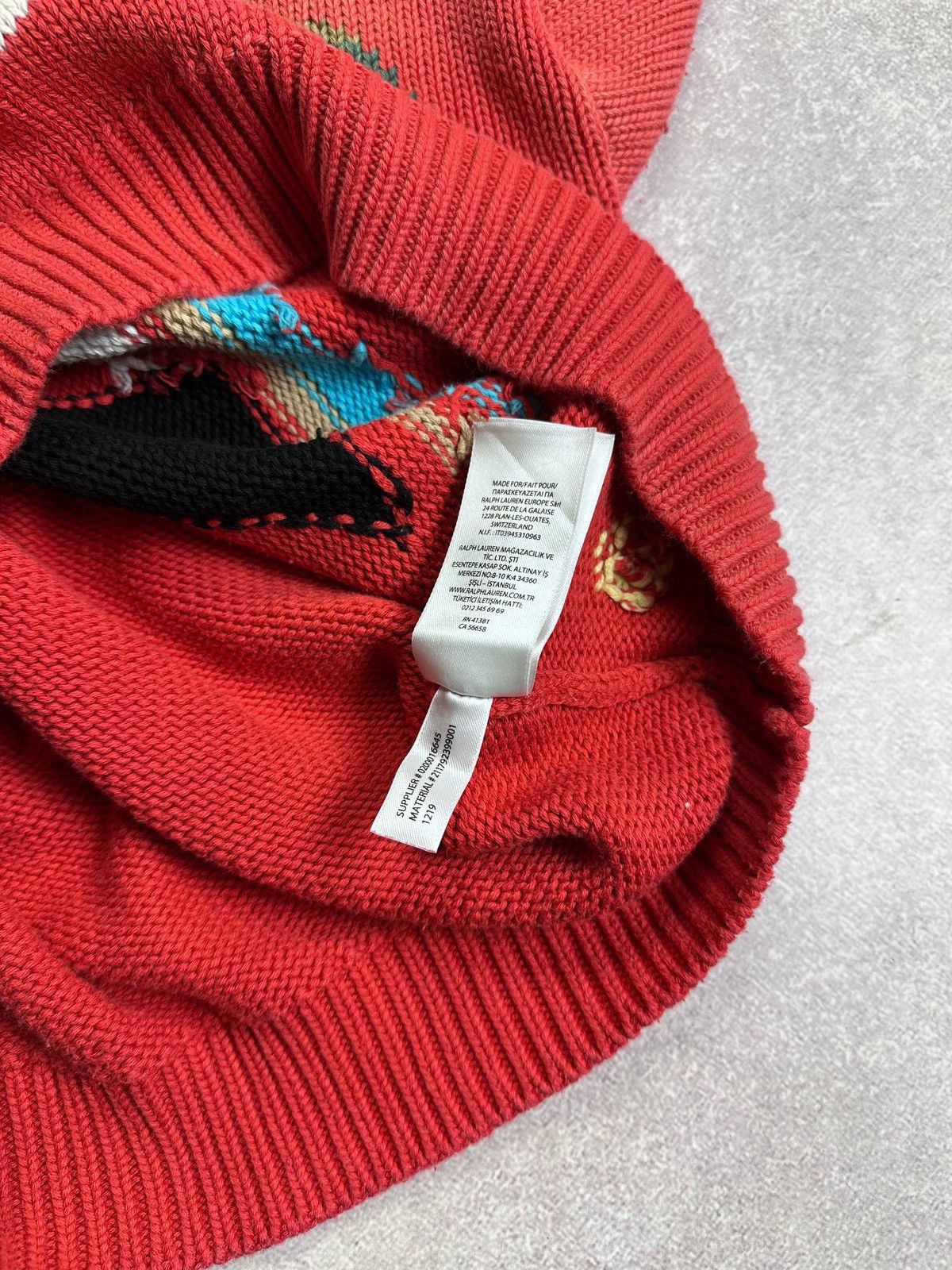 Polo Ralph Lauren Vintage Polo Ralph Lauren RL 20 Graphic Knit Sweter Cropped Size US M / EU 48-50 / 2 - 8 Thumbnail