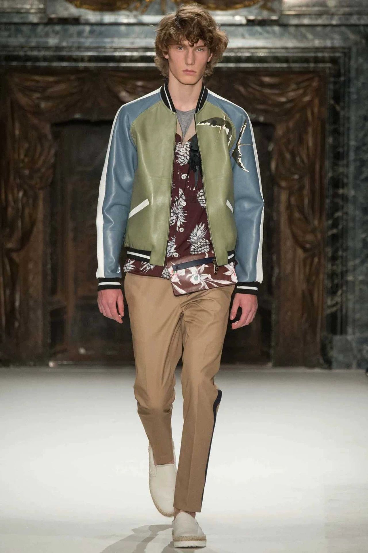 Valentino Valentino 16SS Runway Bird Patch Lambskin Bomber Jacket Size US S / EU 44-46 / 1 - 2 Thumbnail