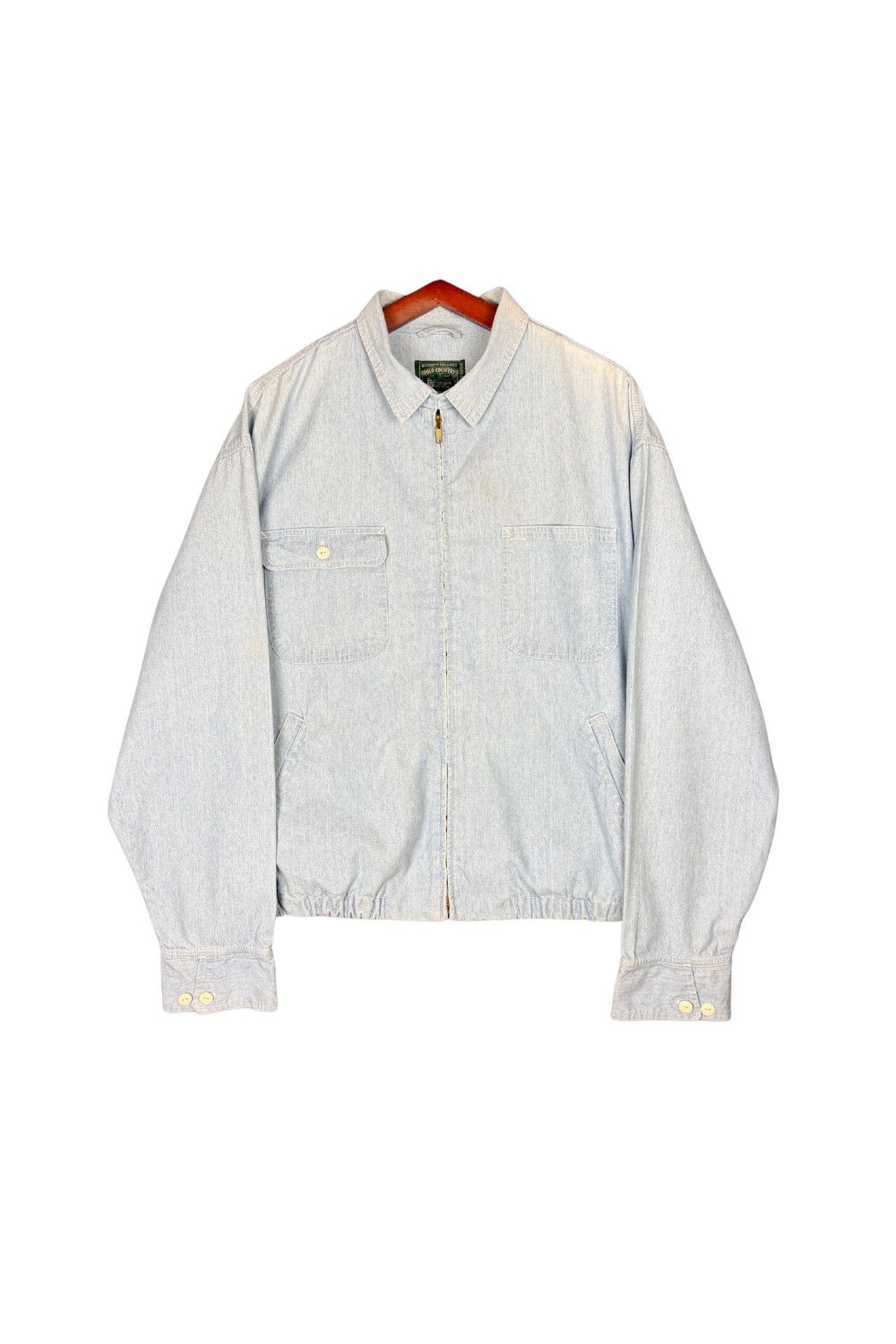 Polo Ralph Lauren 90s Polo Country Ralph Lauren Chambray Zip Jacket Size US L / EU 52-54 / 3 - 1 Thumbnail