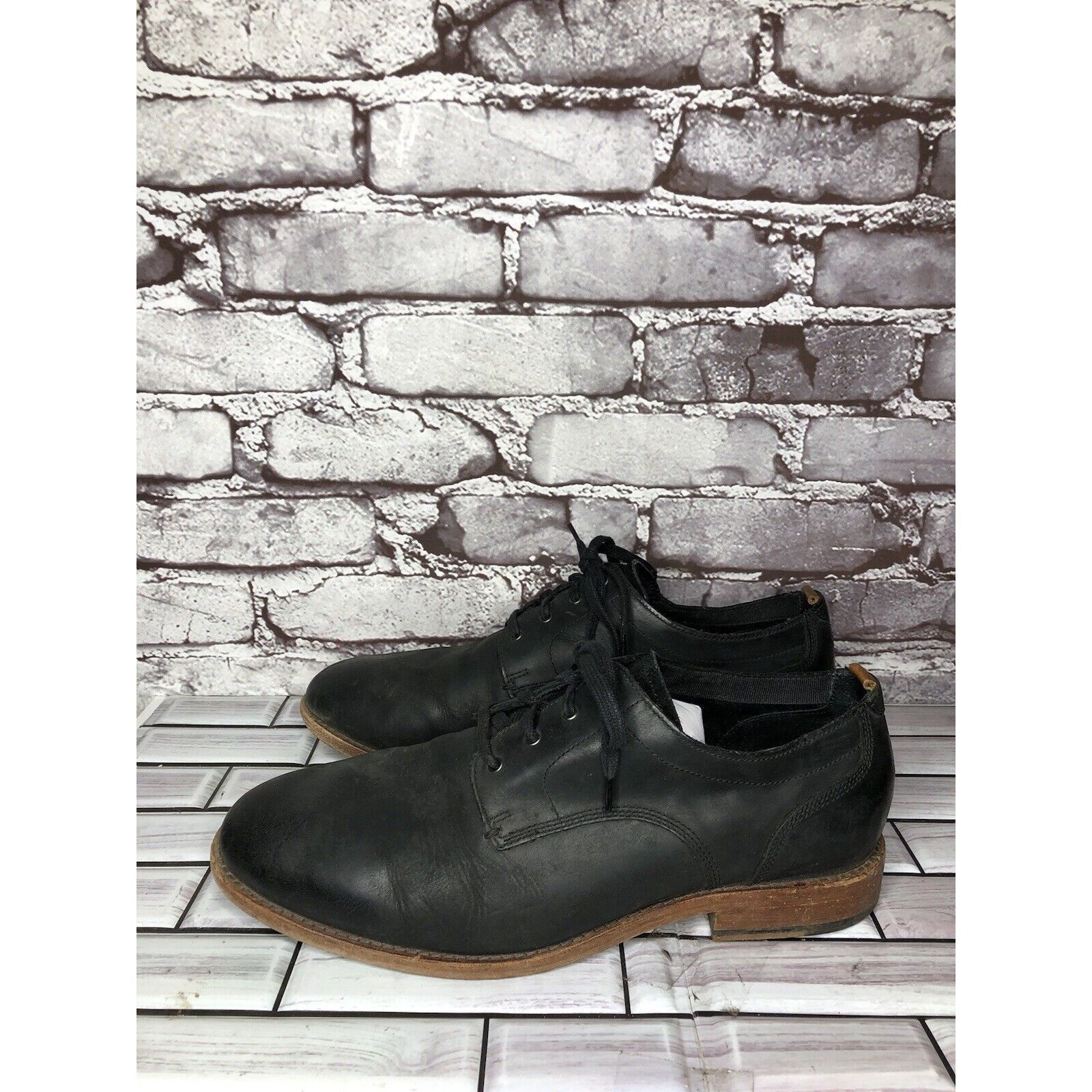 Cole Haan Cole Haan Grand Os. Black Leather Nubuck Casual Oxfords Shoe Size US 10 / EU 43 - 11 Thumbnail