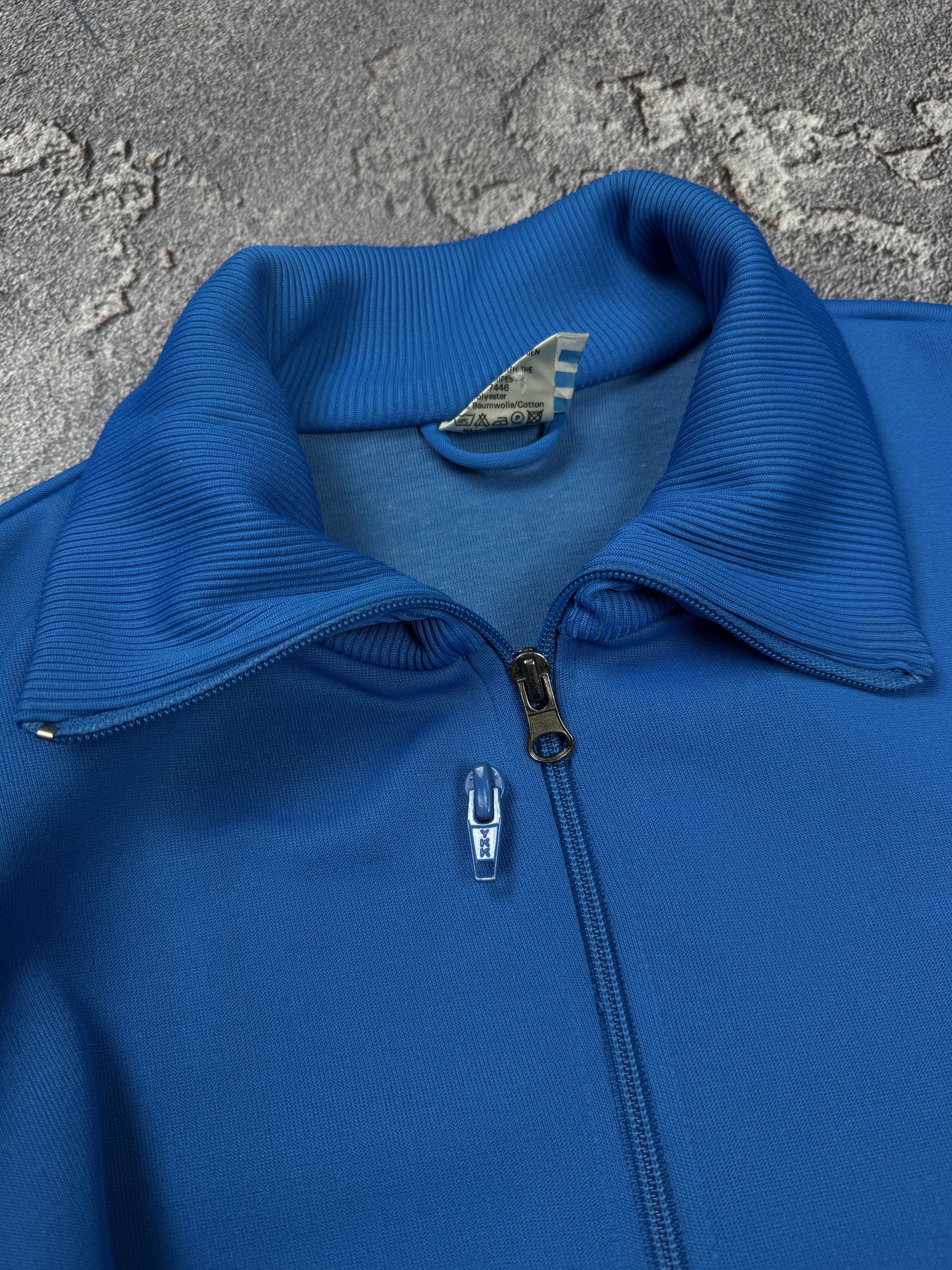 Adidas Vintage 80s Adidas Blue Track Jacket Retro Sportwear Size US L / EU 52-54 / 3 - 7 Thumbnail