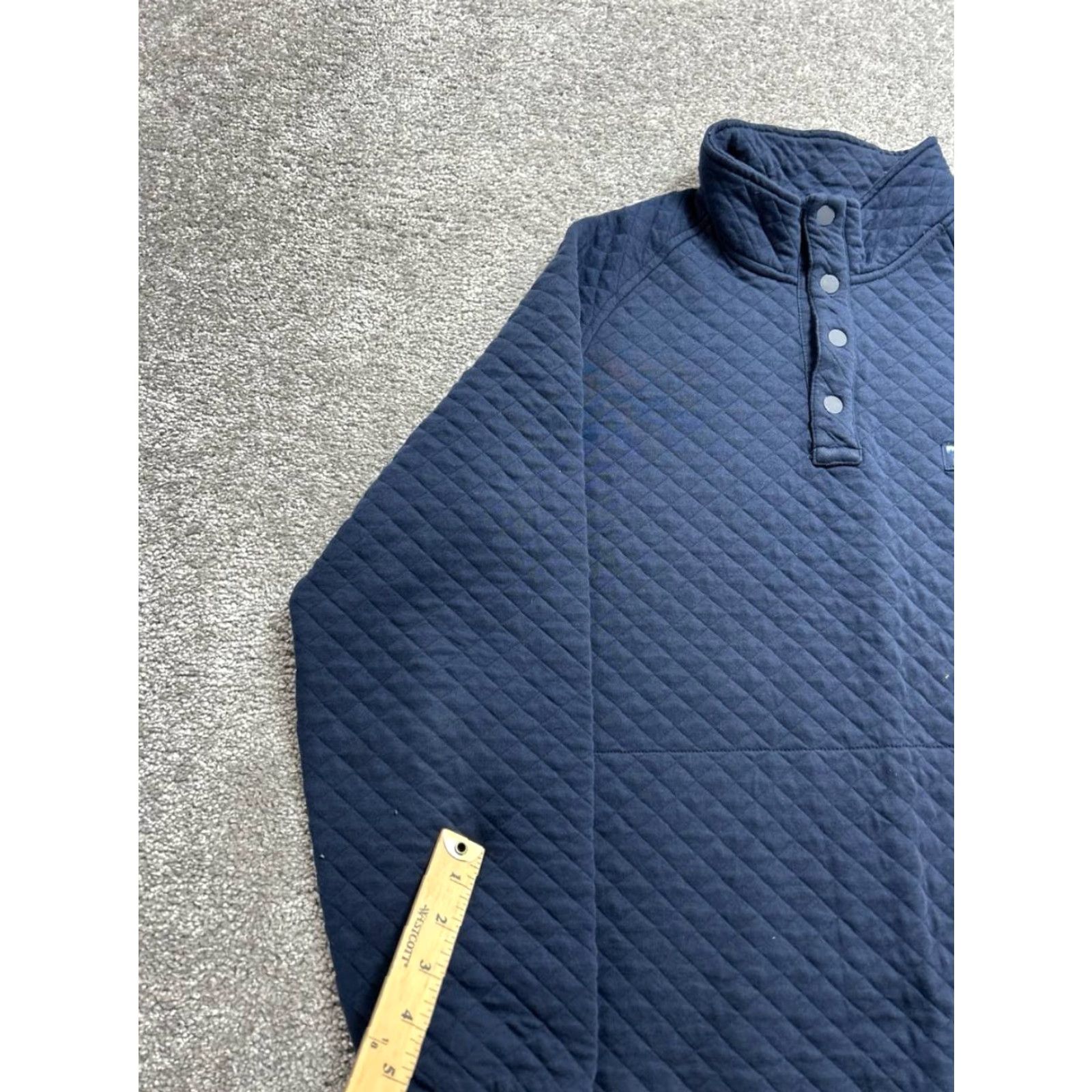 Vintage L.L. Bean Sweatshirt Mens XL Blue Quilted Logo Raglan Sleeve 1/4 Snap Henley Pocket Easy Care 90s Outdoor Classic Modern Mens Size US XL / EU 56 / 4 - 7 Thumbnail