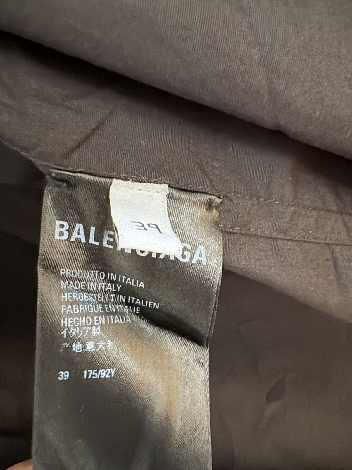 Balenciaga Oversized Creased Button Down Shirt
