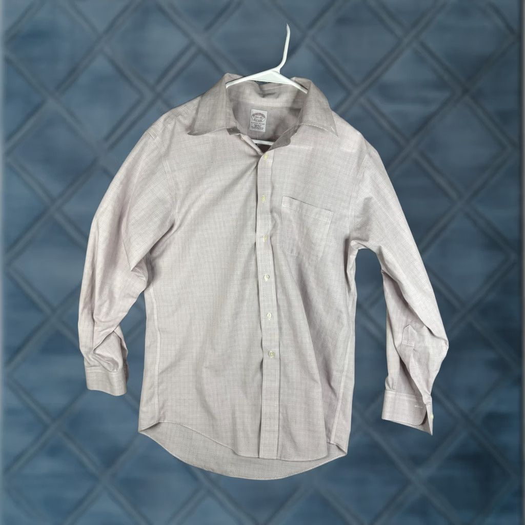 Brooks Brothers Brooks Brothers Shirt Dress Mens 15.5 34 Pink Check Non-Iron Supima Cotton Shirt Dress Mens 15.5 34 Pink Check Non-Iron Supima Cotton Size 42R - 1 Thumbnail