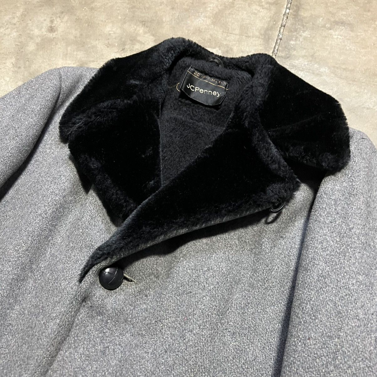 JCPenney Vintage 70s JCPenney Shearling Collar Trench Overcoat USA Size US M / EU 48-50 / 2 - 4 Thumbnail