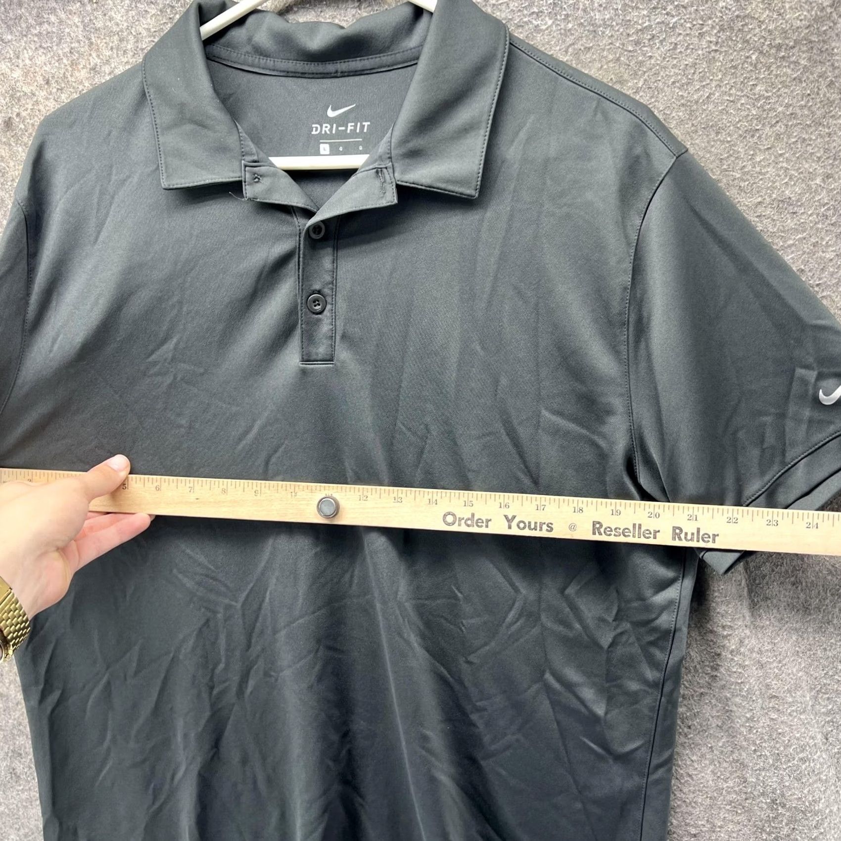 Nike Nike Shirt Mens Large Gray Dri-FIT Golf Polo Short Sleeve Nike Swoosh Logo Performance Athletic Shirt Size US L / EU 52-54 / 3 - 6 Thumbnail