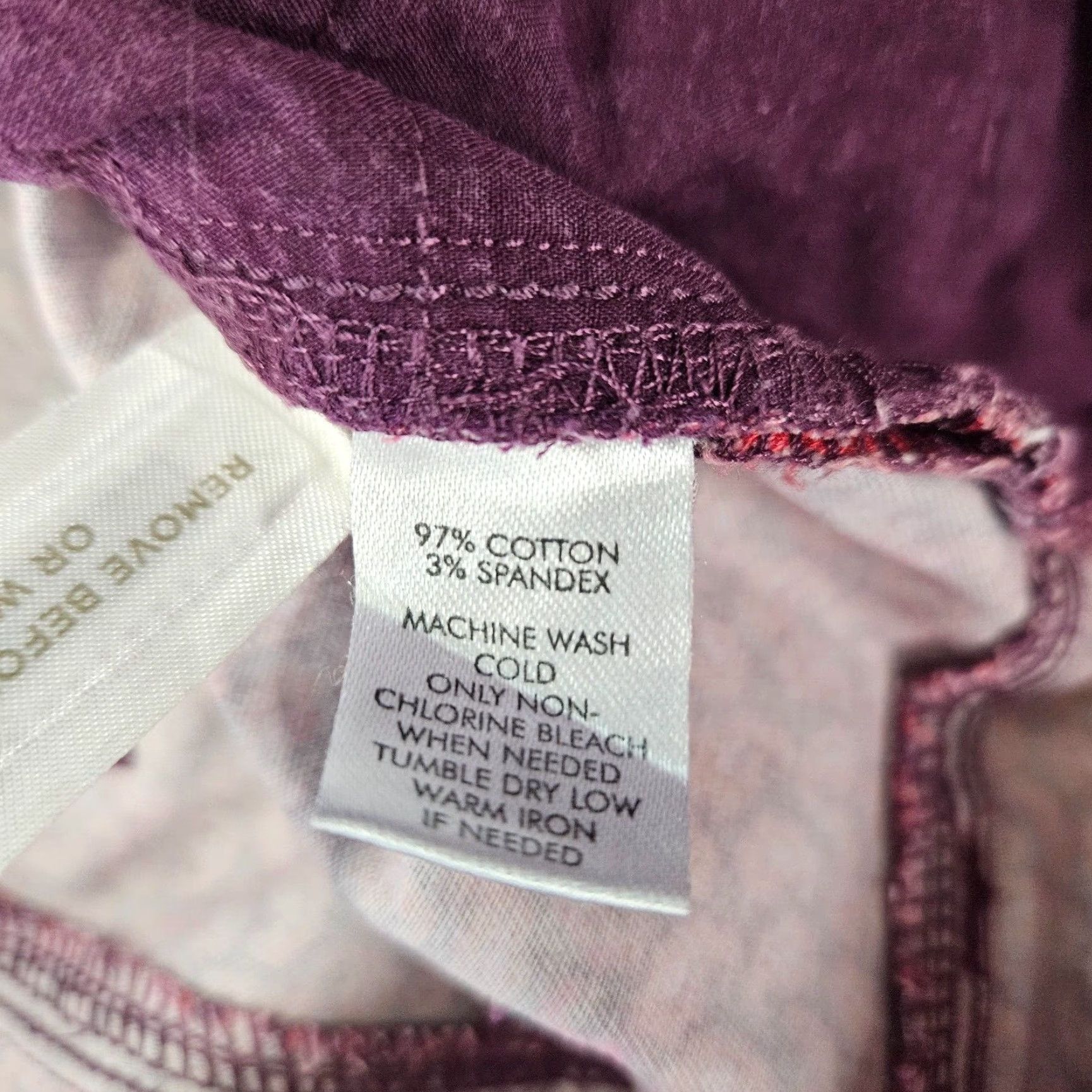 Loft LOFT Jeans Womens Modern Straight Paisley Purple Pink 8 Denim Cotton Blend Inseam 31 in Rise 8.5 in N/A Size 30" / US 8 / IT 44 - 7 Thumbnail