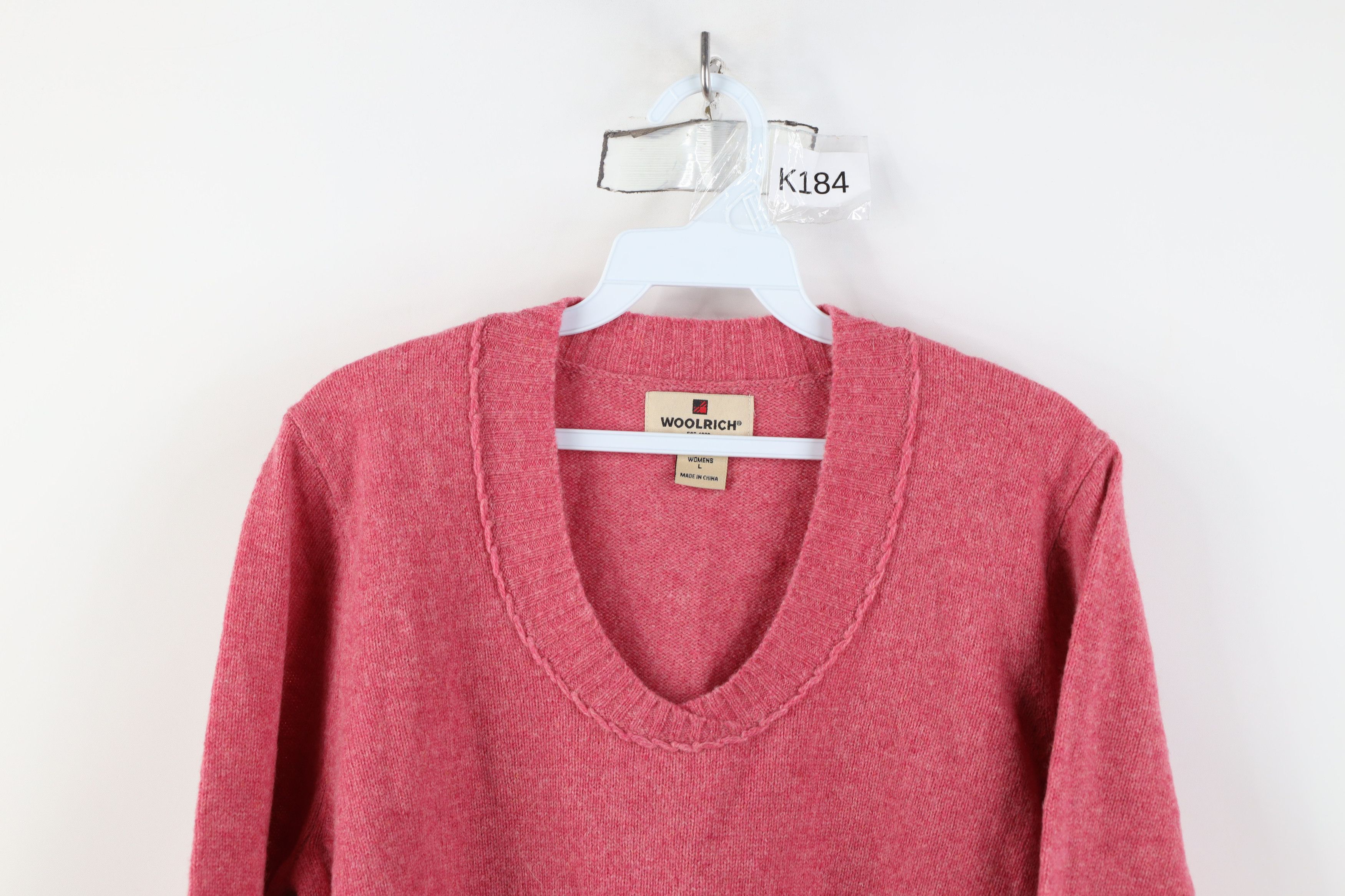 Woolrich Woolen Mills Vintage 90s Woolrich Lambswool Knit Fair Isle Sweater Pink Size L / US 10 / IT 46 - 2 Thumbnail