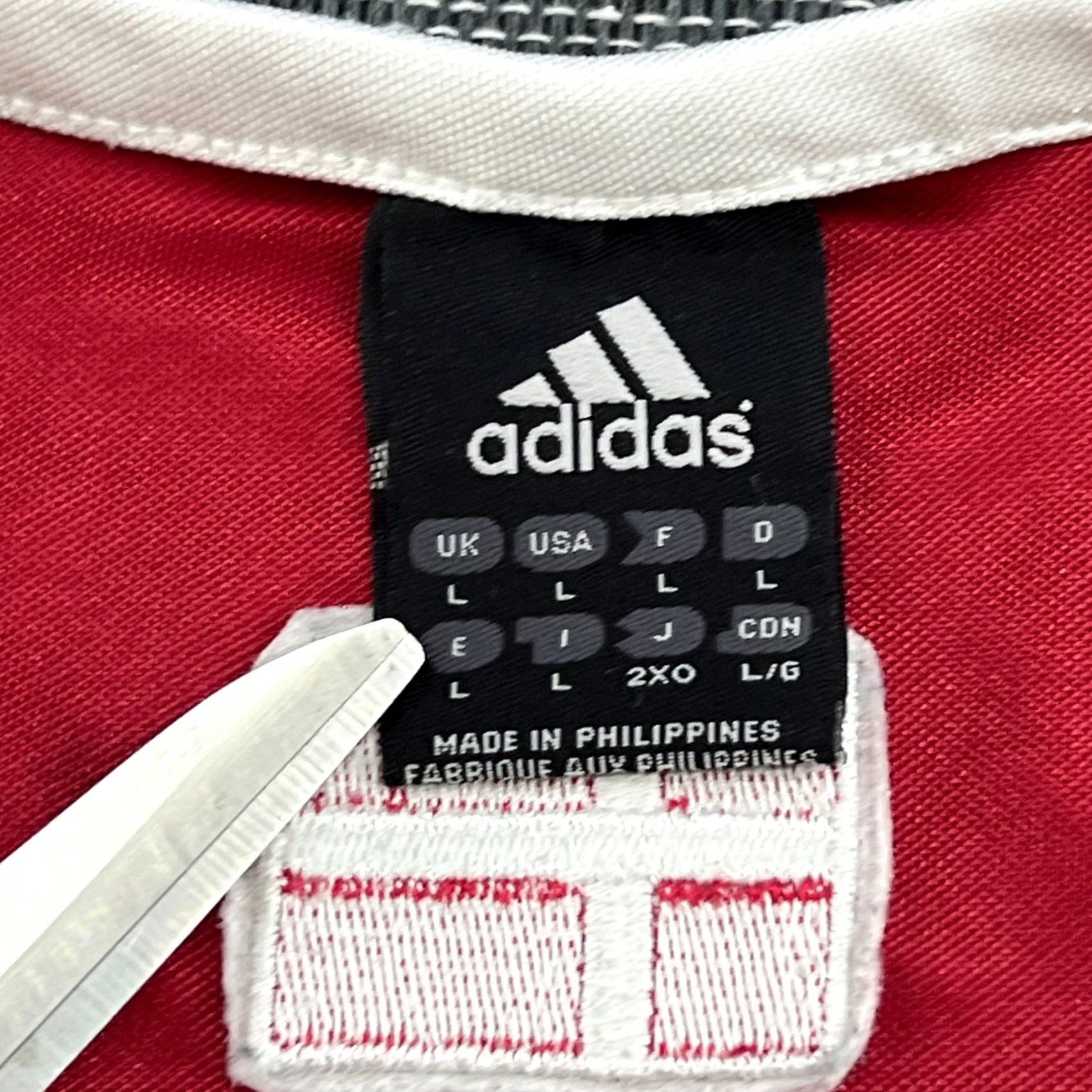 Adidas adidas Denmark 2004 Training Football Jersey Mens Large Adult Red Shirt Adidas Size US L / EU 52-54 / 3 - 7 Thumbnail