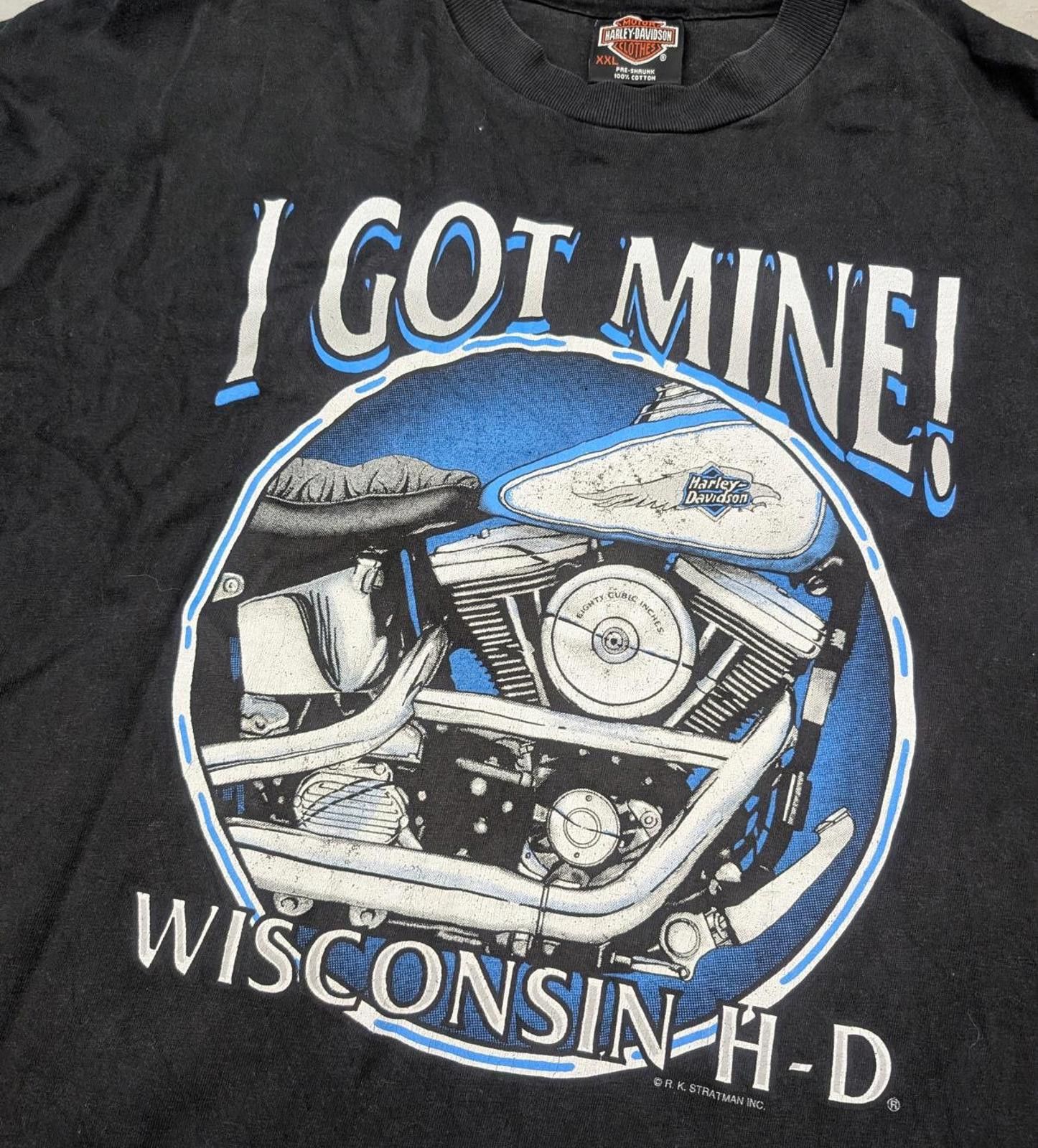 Harley Davidson Vintage Harley Davidson Wisconsin "I Got Mine" T-shirt Size US XXL / EU 58 / 5 - 2 Thumbnail
