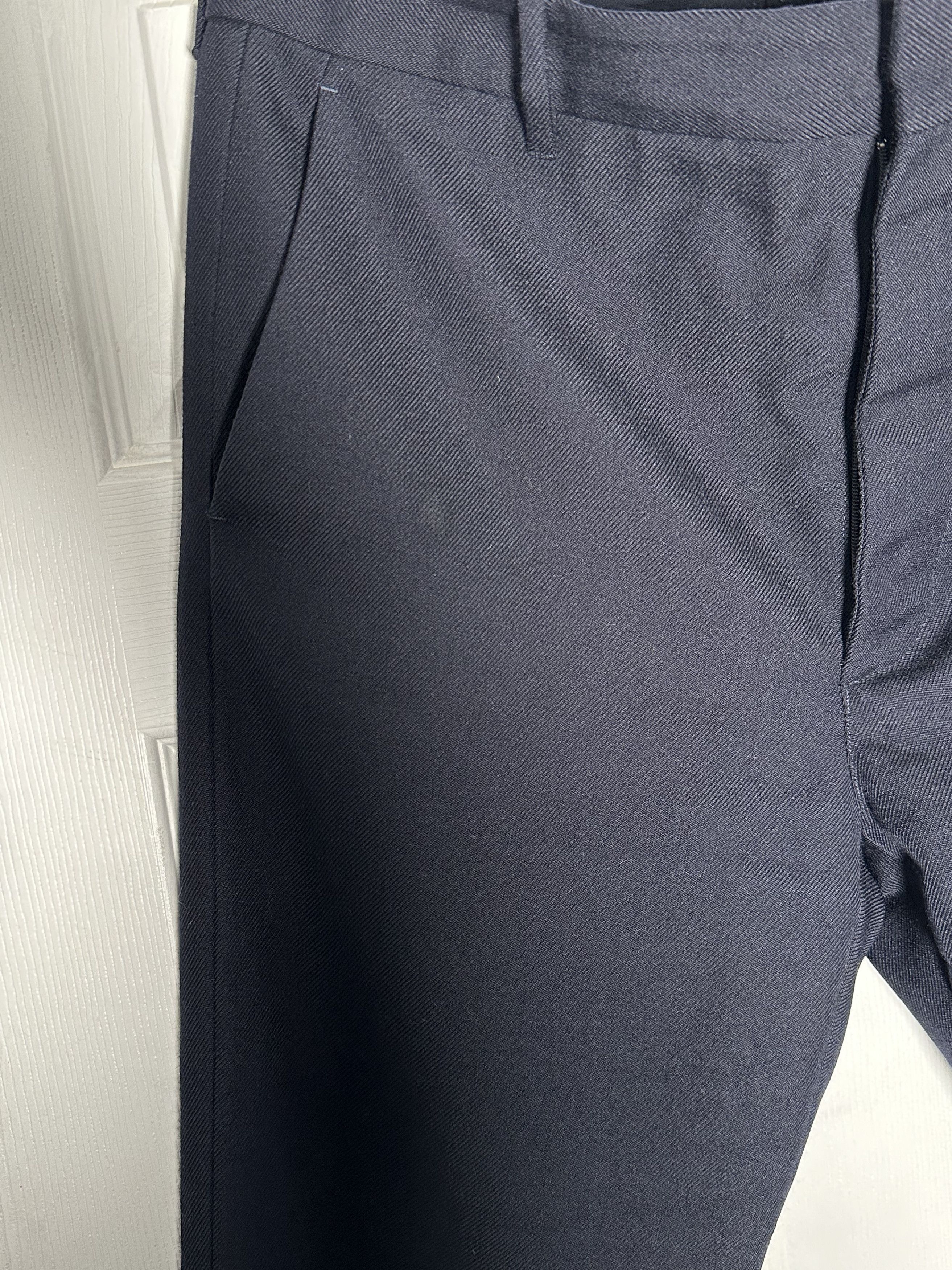 Balenciaga Navy Wool Tapered Balenciaga Trousers Size 48R - 8 Thumbnail