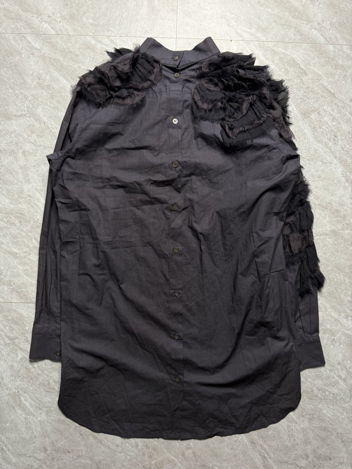 Dries Van Noten Dries Van Noten Frill Silk Attached Detail Shirt Size US M / EU 48-50 / 2 - 1 Thumbnail