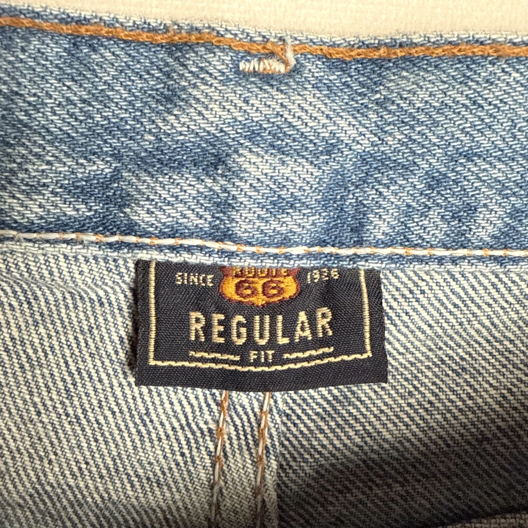Route 66 VINTAGE Route 66 Jeans Men's Regular Fit 36x32 Light Wash Blue Straight 36 Inseam Mens Size US 36 / EU 52 - 3 Thumbnail