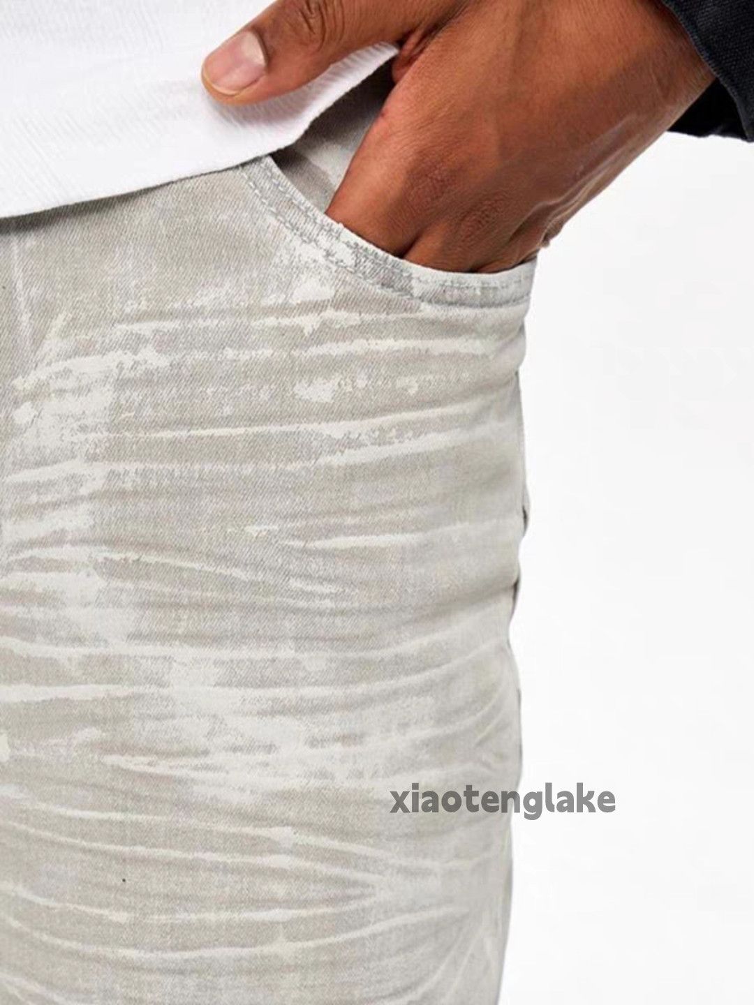Jean × Vintage washed faded skate hiphop stain paint bootcut jeans Size US 34 / EU 50 - 3 Thumbnail