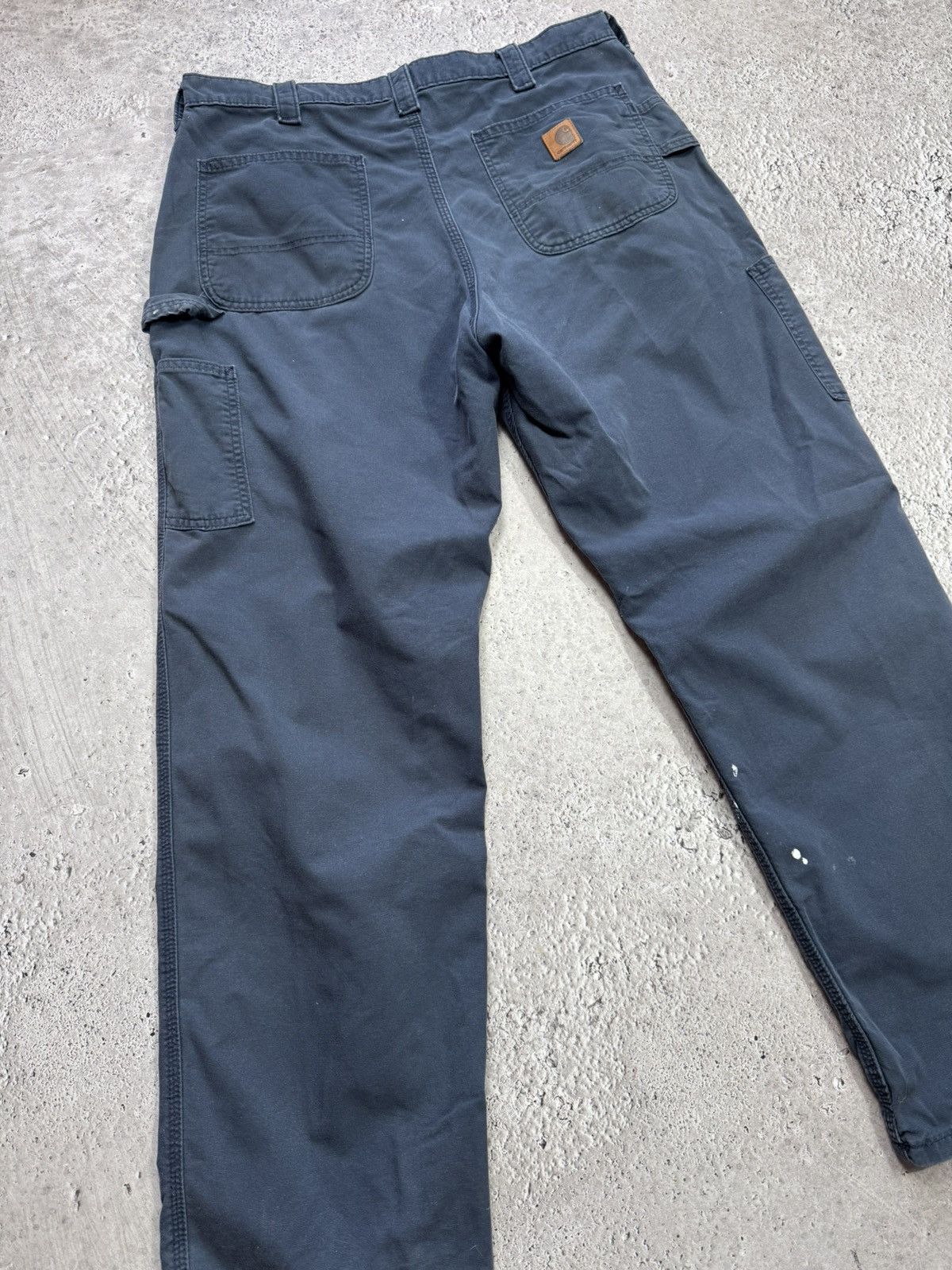 Carhartt Carhartt Distressed Carpenter Work Pants Navy Blue 36x32 Size US 36 / EU 52 - 3 Thumbnail