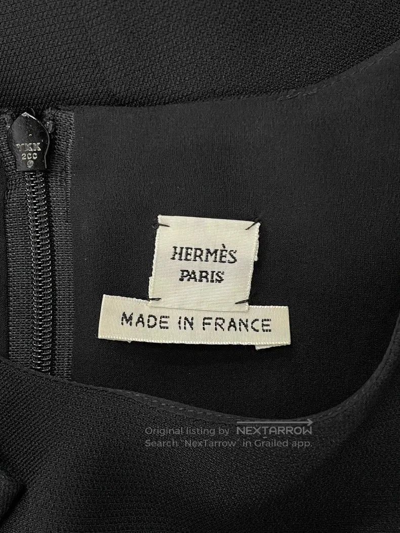 Hermes Hermes Black Tie Irregular Hem Dress. Size US 38 / EU 54 - 5 Thumbnail