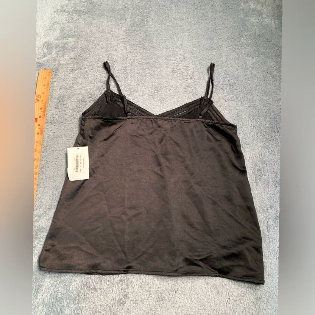 Vintage NWT Skies are Blue Black Satin Tank Camisole Top M Women Medium Tank Top Black Satin Camisole Skies are Blue Women M NWT Size M / US 6-8 / IT 42-44 - 8 Thumbnail