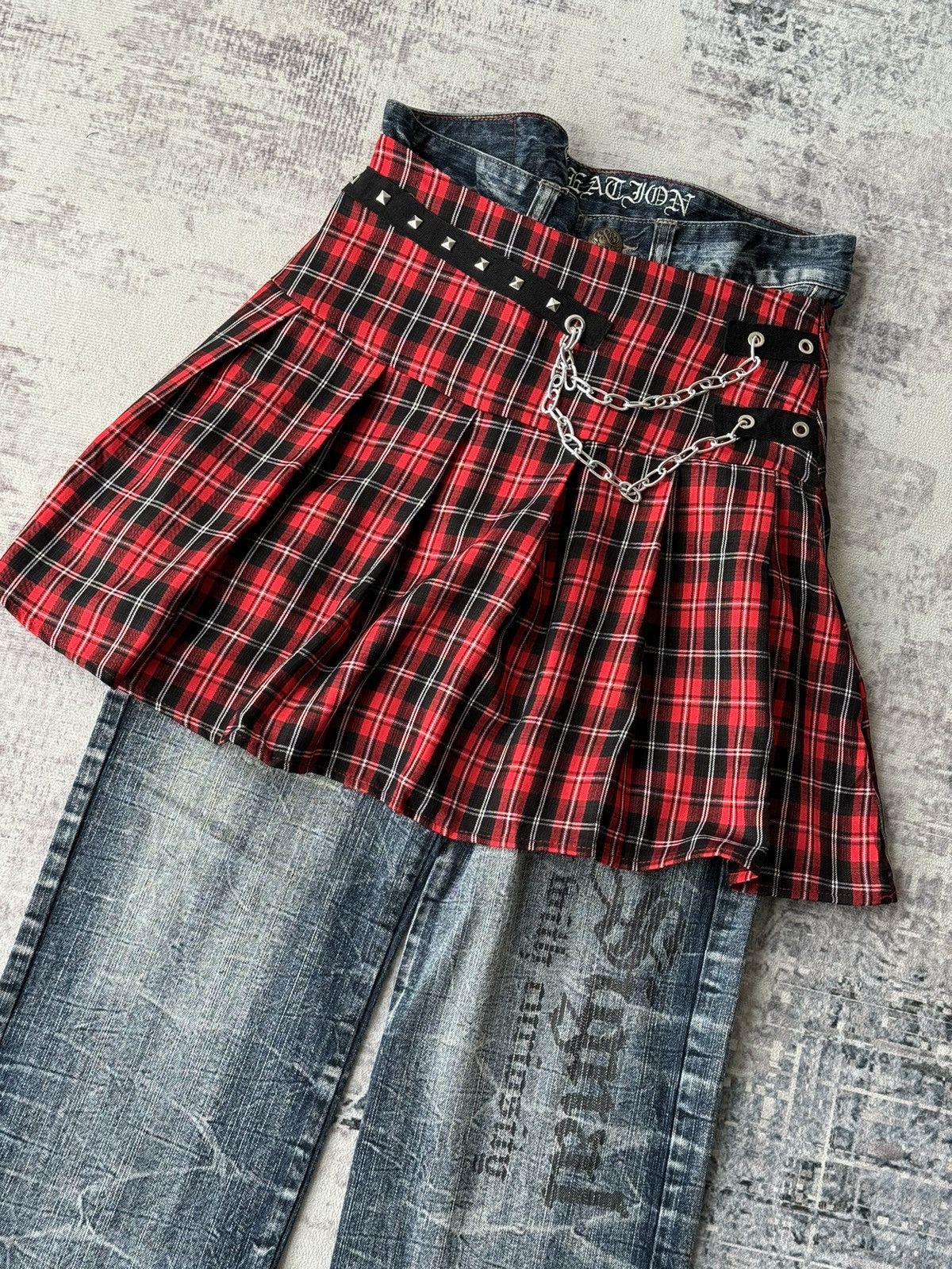 Japanese Brand XX Punk Riot Skirt Size 28" / US 6 / IT 42 - 1 Thumbnail